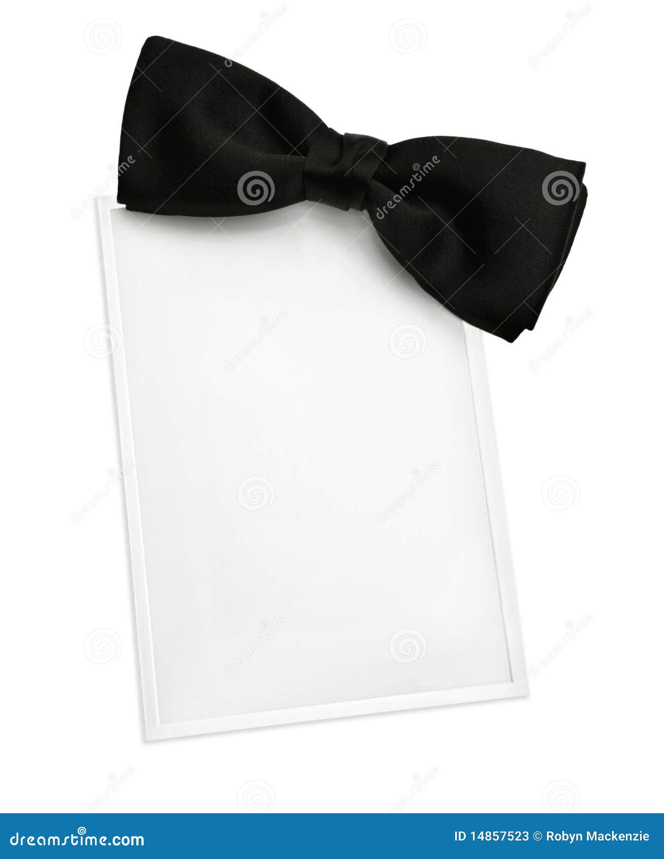 black tie invitation stock image image of nobody blank