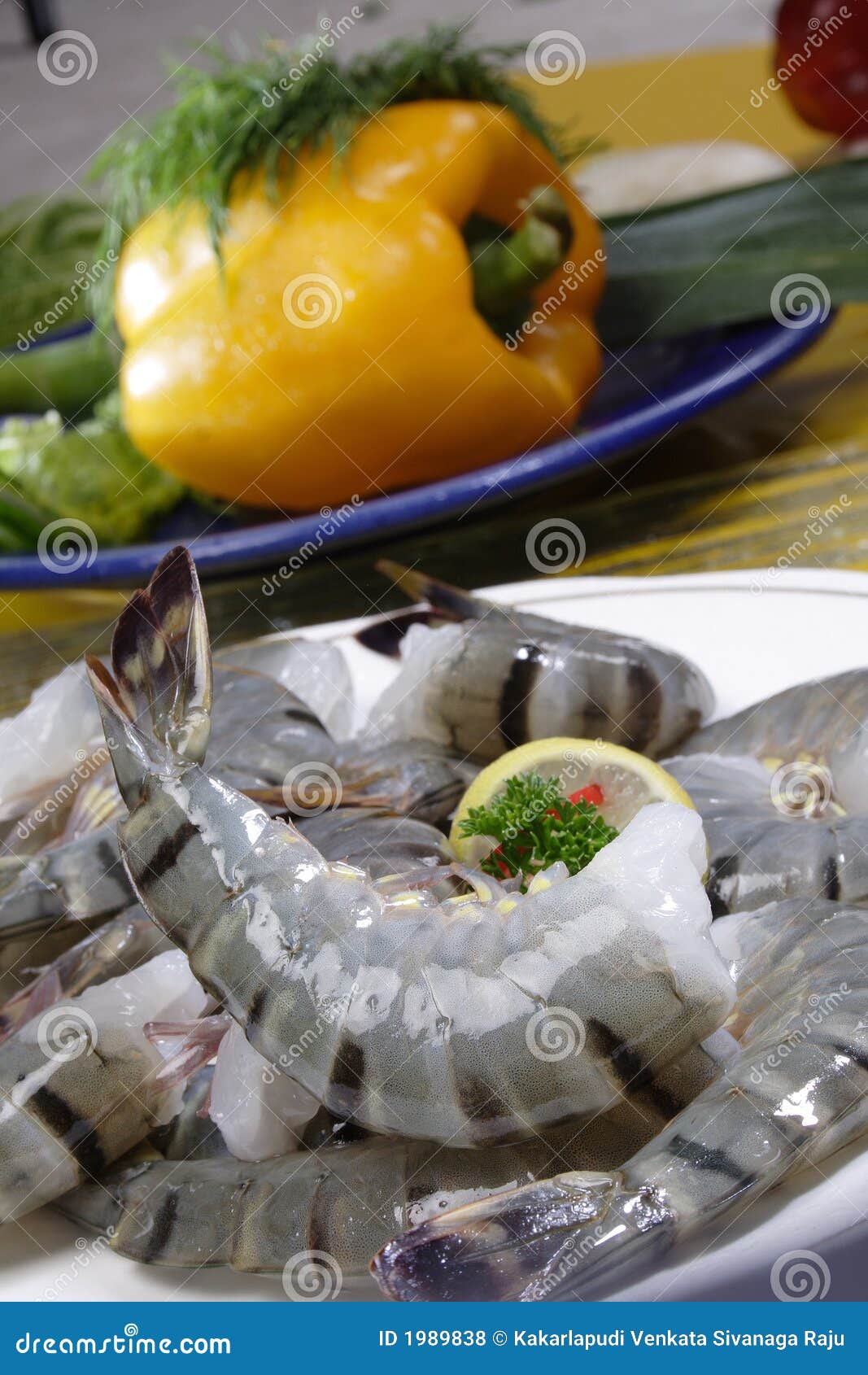 black tiger prawns