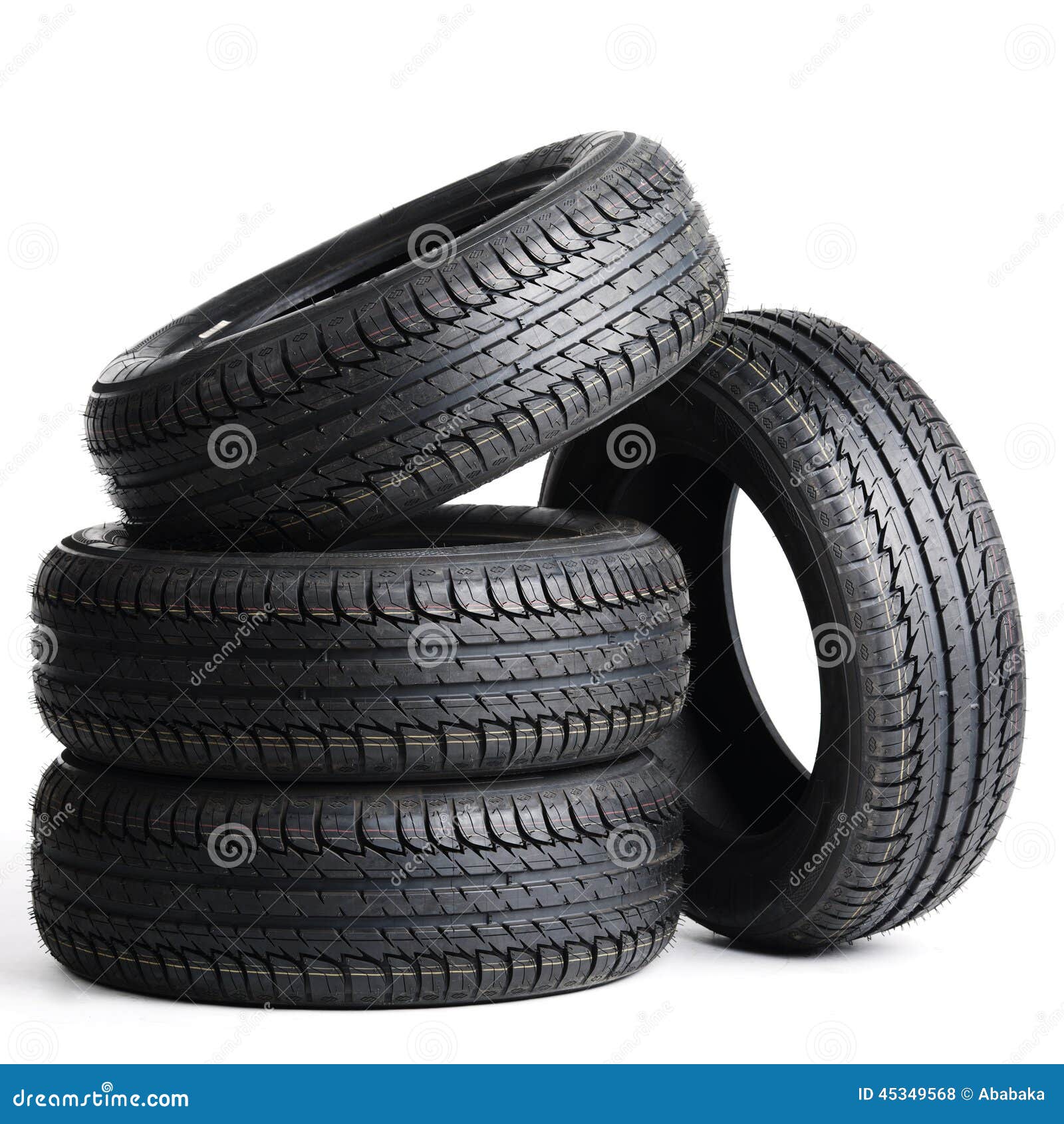Black Tires Isolated on White Background Stock Photo - Image of radial,  clean: 45349568