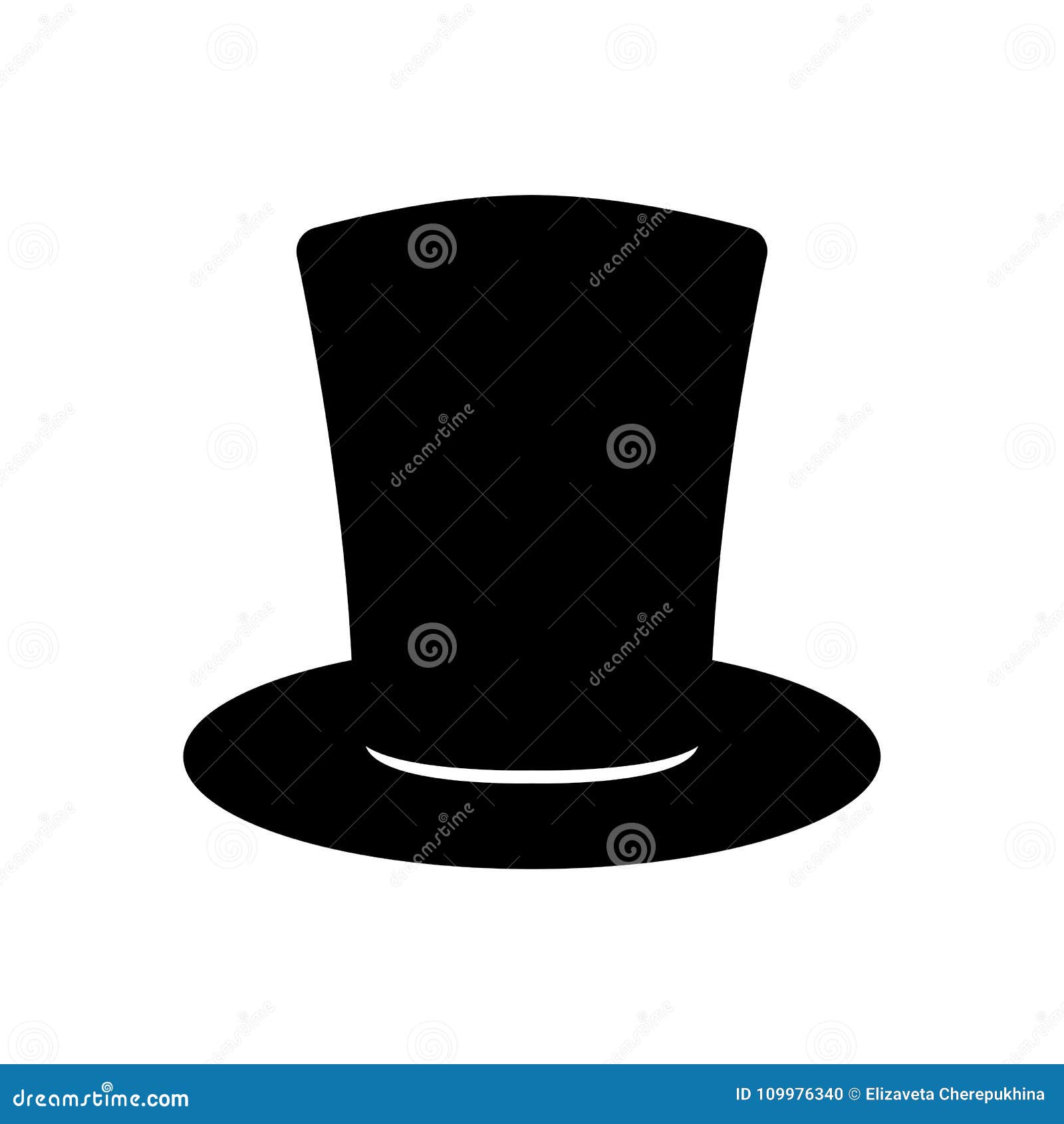 black top hat. culinder. gentleman style. mister. .