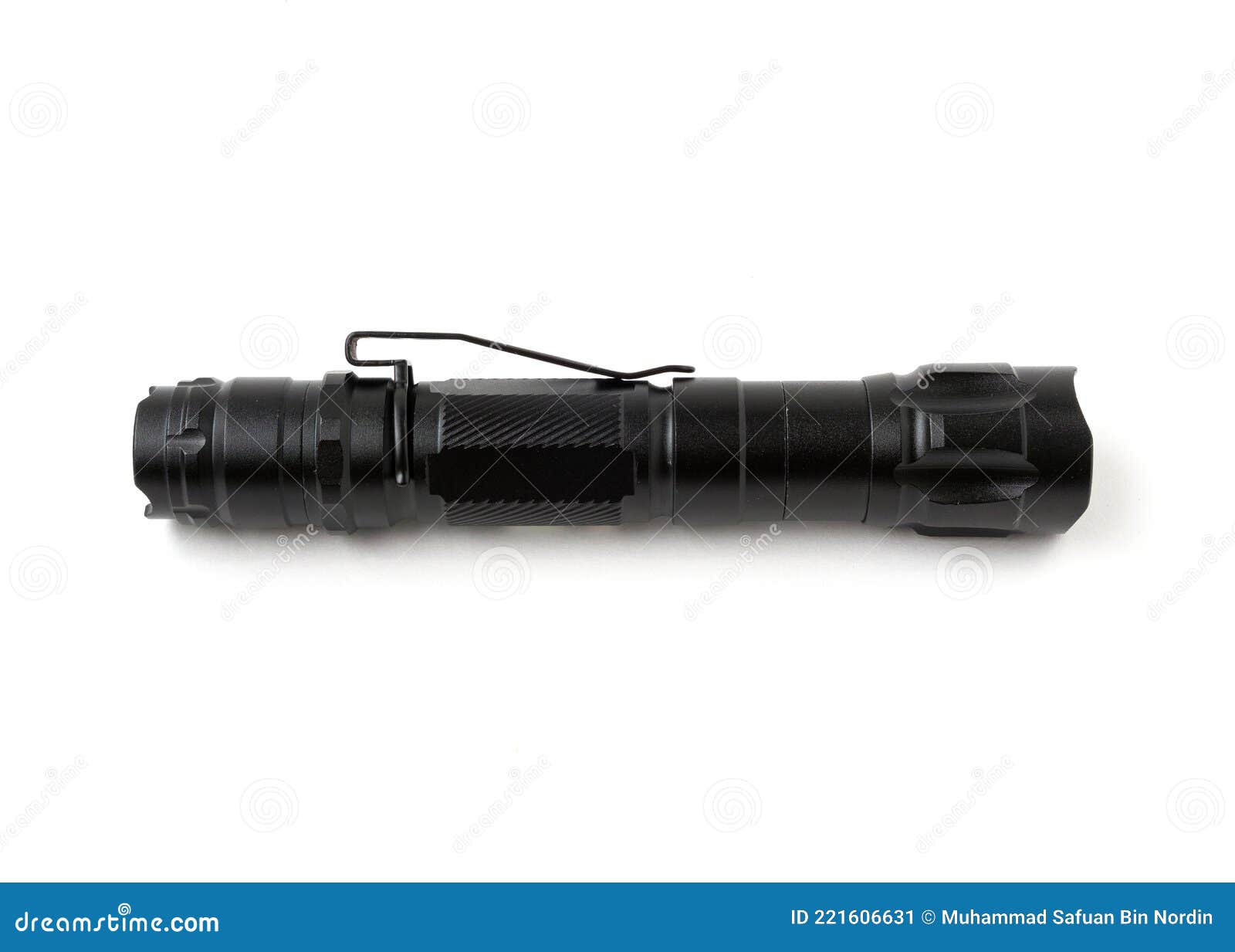 Black Torchlight Isolated on White Background Stock Image - Image of