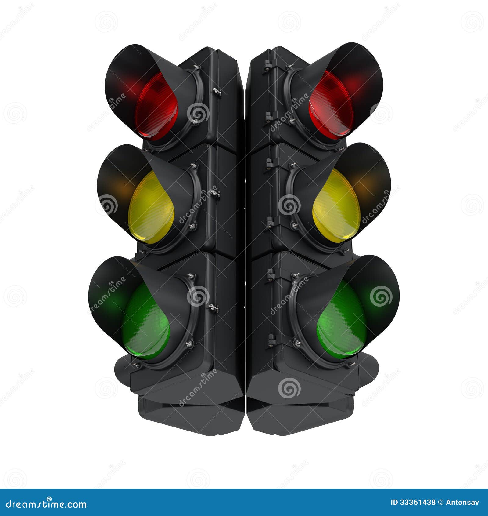 Black traffic light stock illustration. Illustration of prevent 33361438