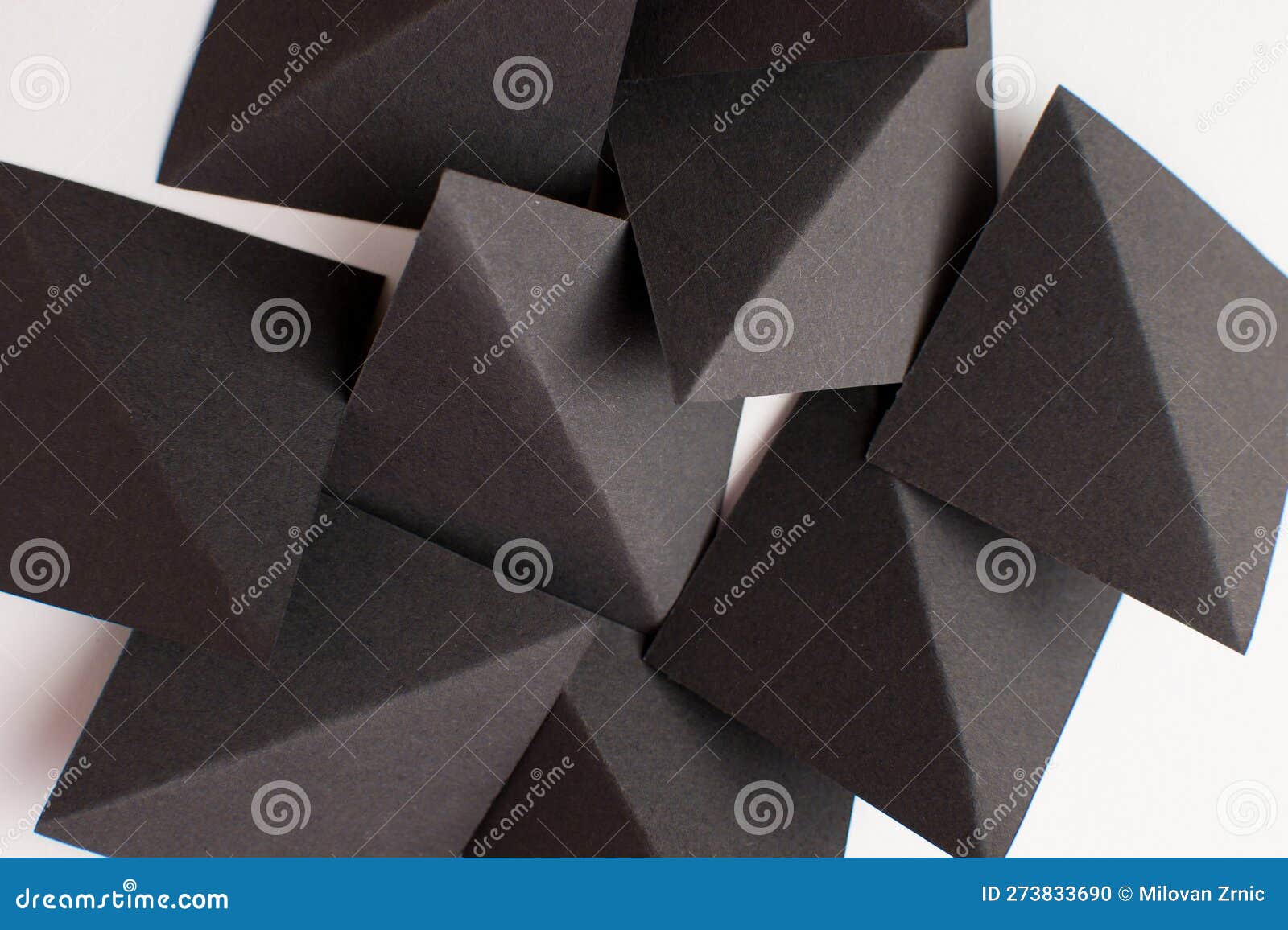 Black Triangle Shapes on White Background Stock Photo - Image of