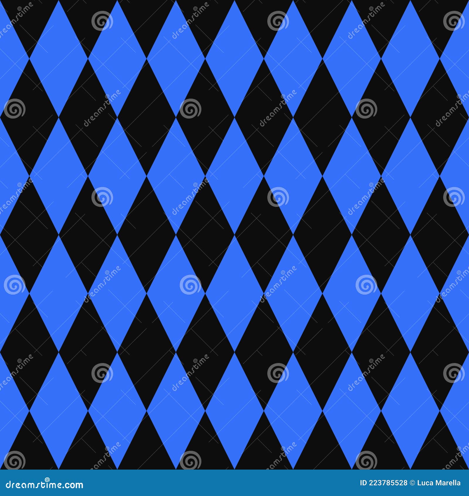 Blue Diamond Pattern Wallpaper