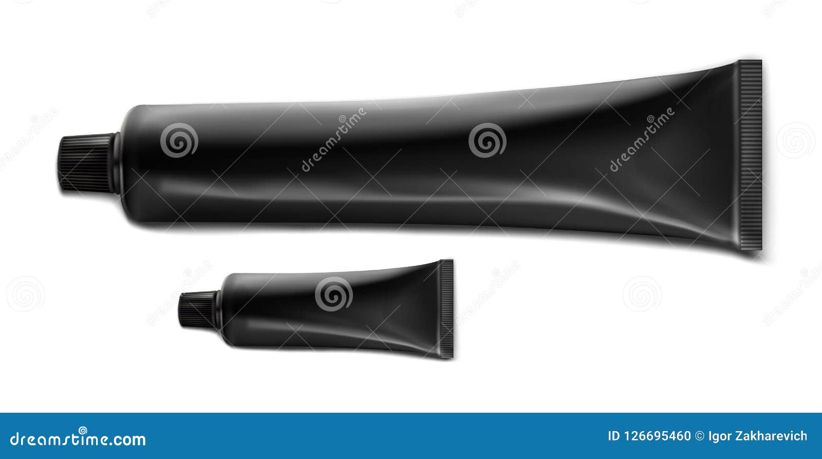 . Black Tube of Toothpaste or Cream Stock Photo Image of layout