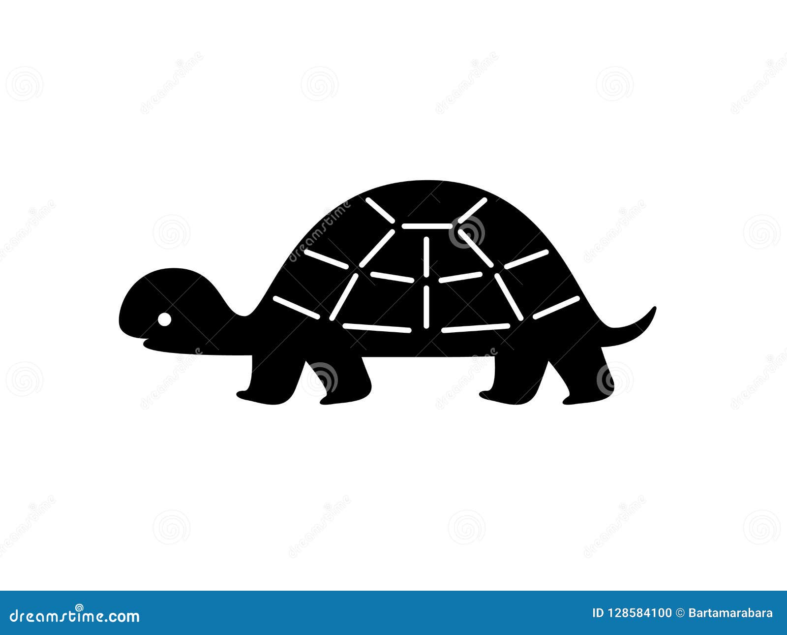 Black Turtle Silhouette. Vector Stock Vector - Illustration of path
