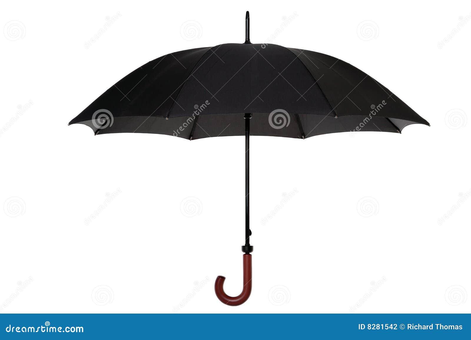 Black umbrella isolated stock photo. Image of open, umbrella 8281542