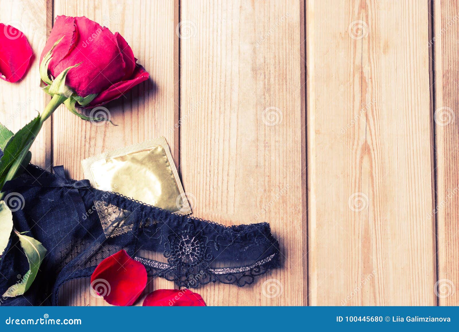 Black underwear and roses stock photo. Image of flowers 100445680
