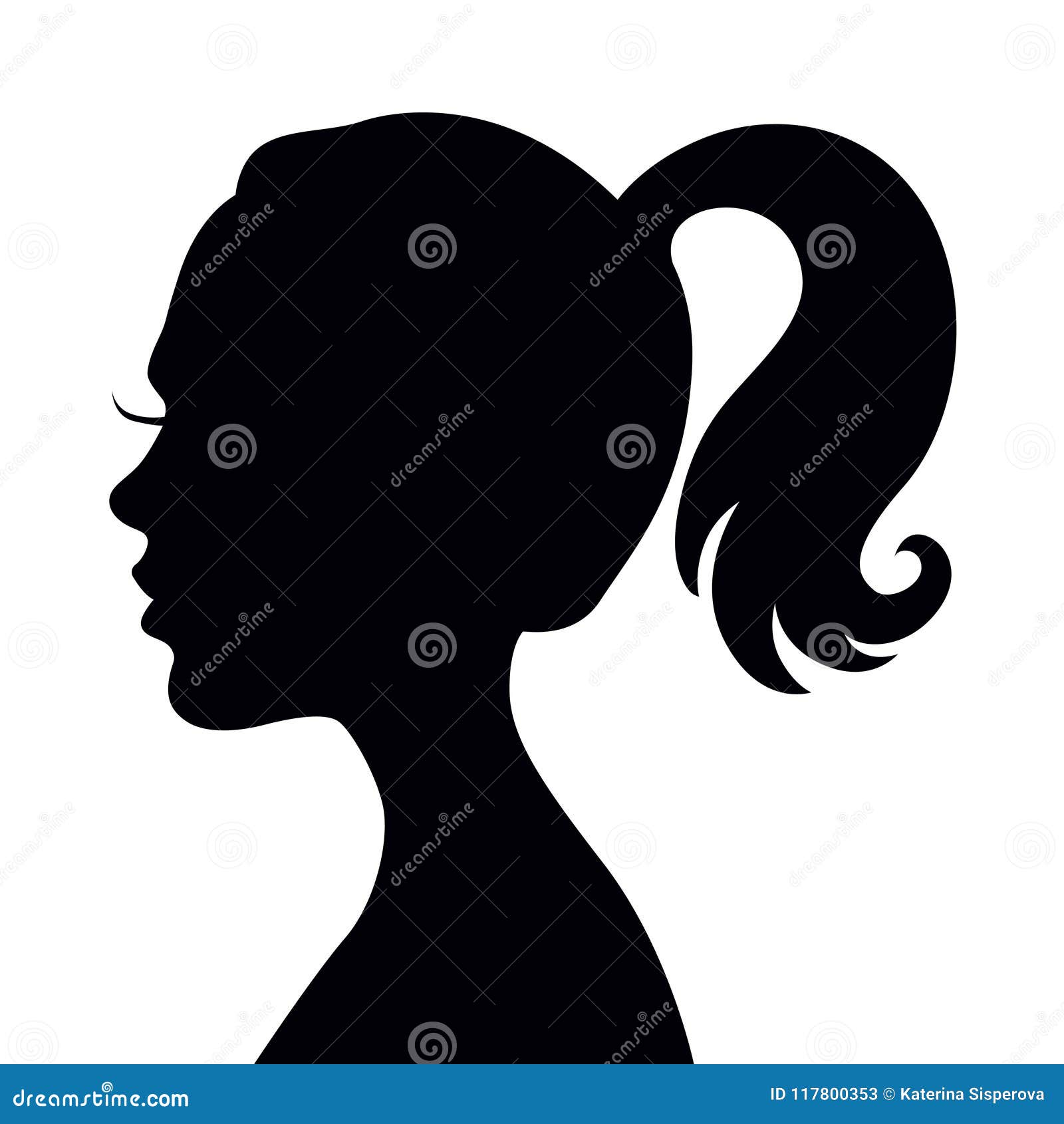 Silhouette ponytail