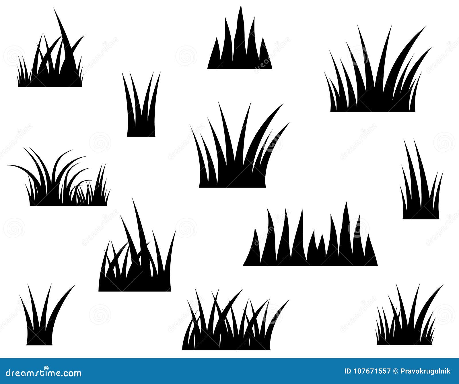 Black Vector Grass Silhouette Drawing Stock Vector - Illustration of black,  environment: 107671557