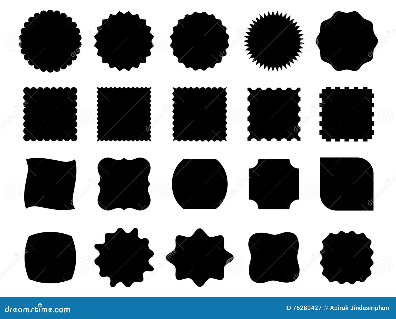 Black Vector Shapes Stock Vector Illustration Of Illustration