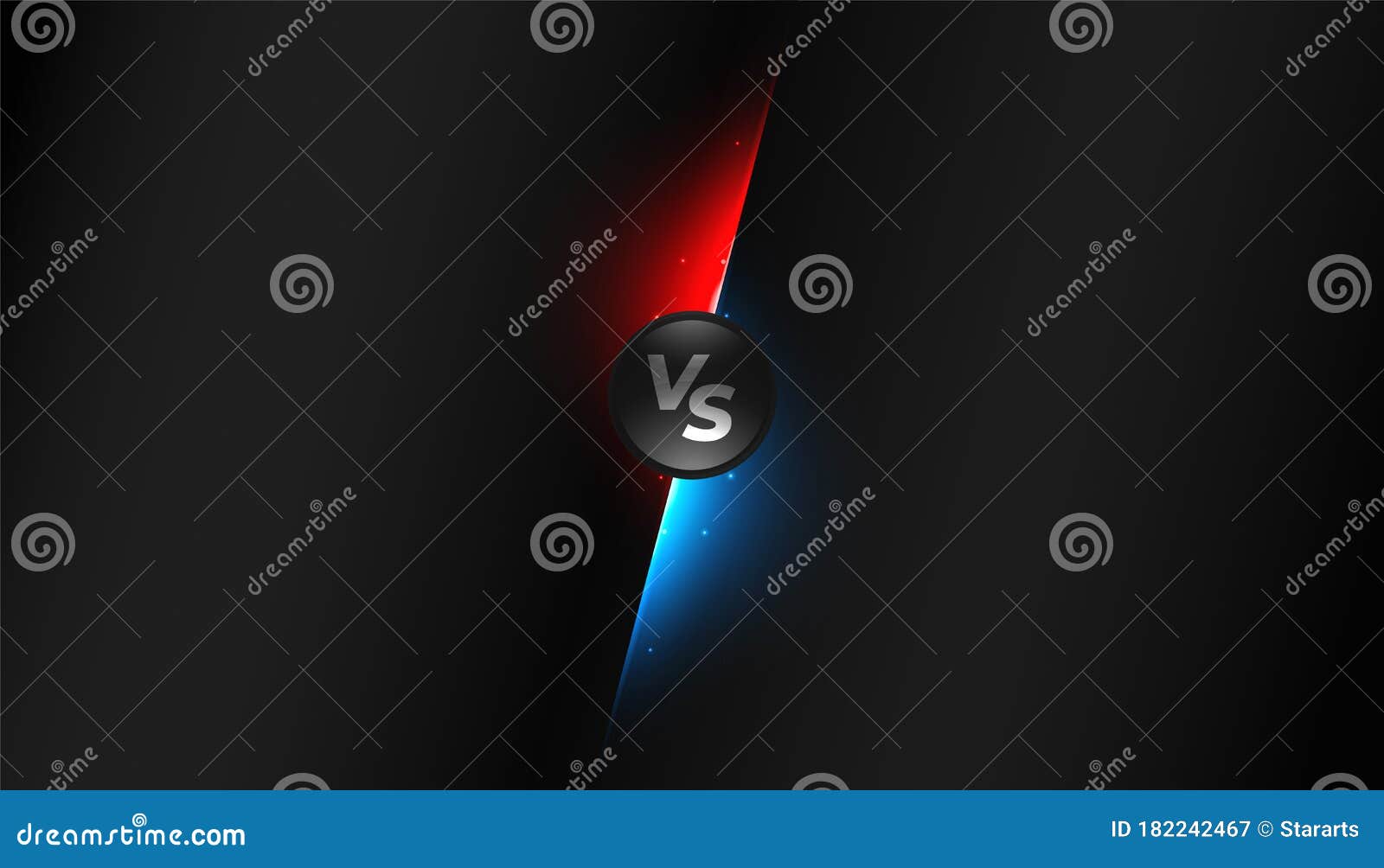 Black Versus Vs Screen Competition Background Design Stock Vector