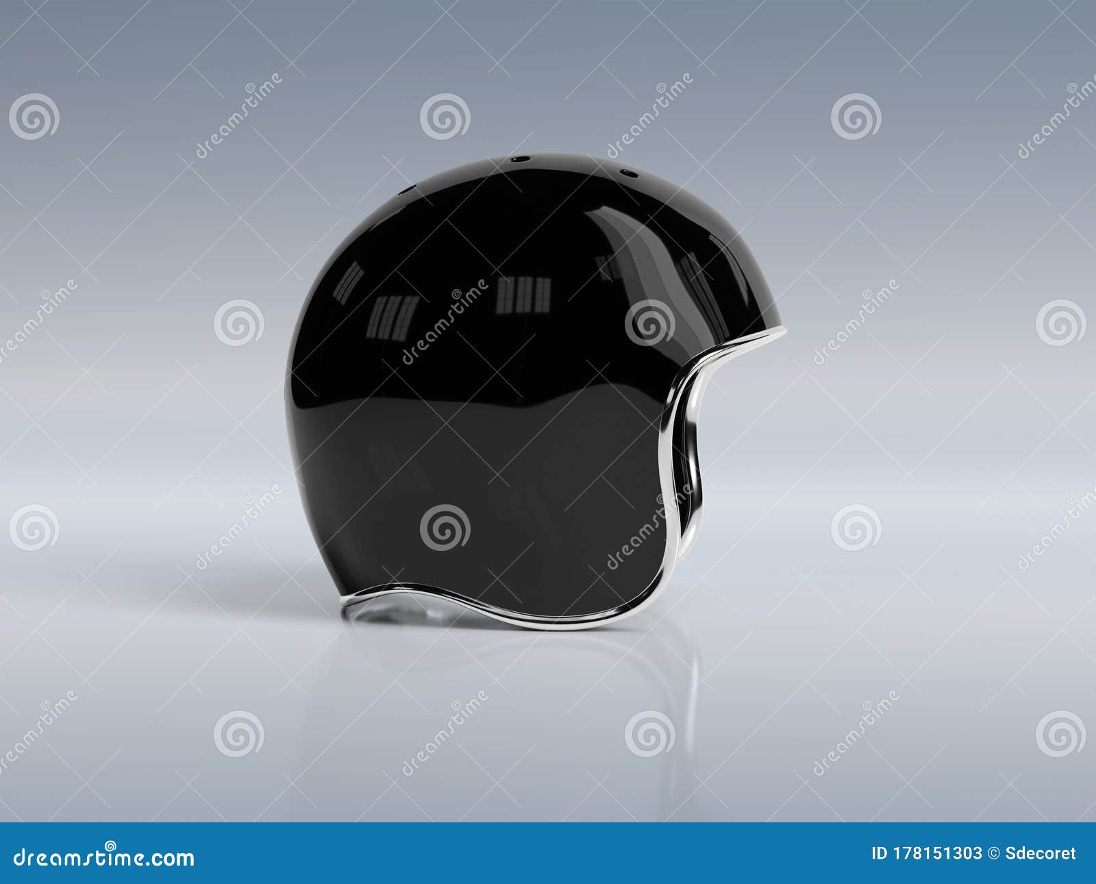 Download Black Vintage Motorbike Helmet Isolated On Grey Background ...