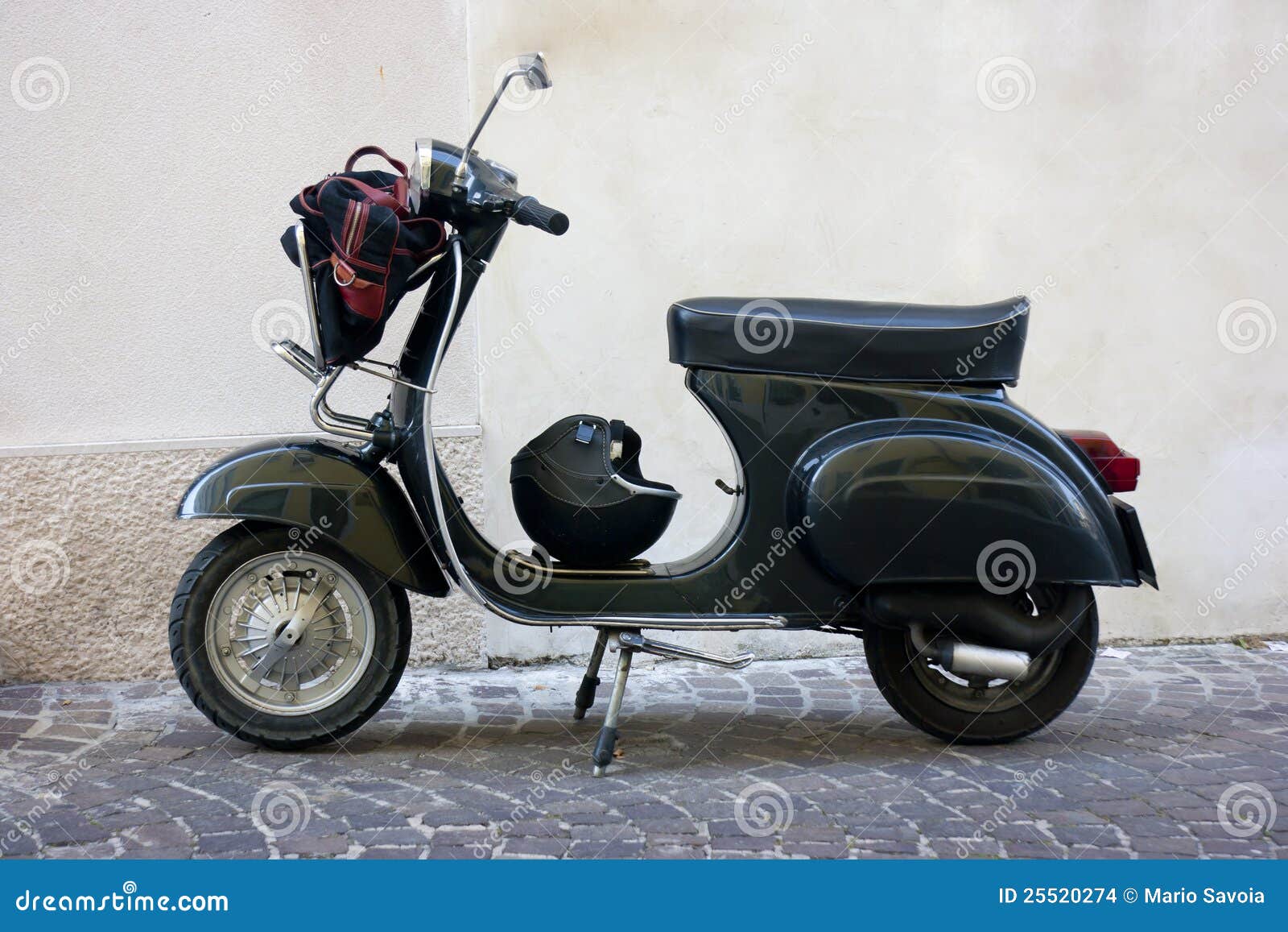 Black vintage scooter stock photo. Image of motorcycle 25520274