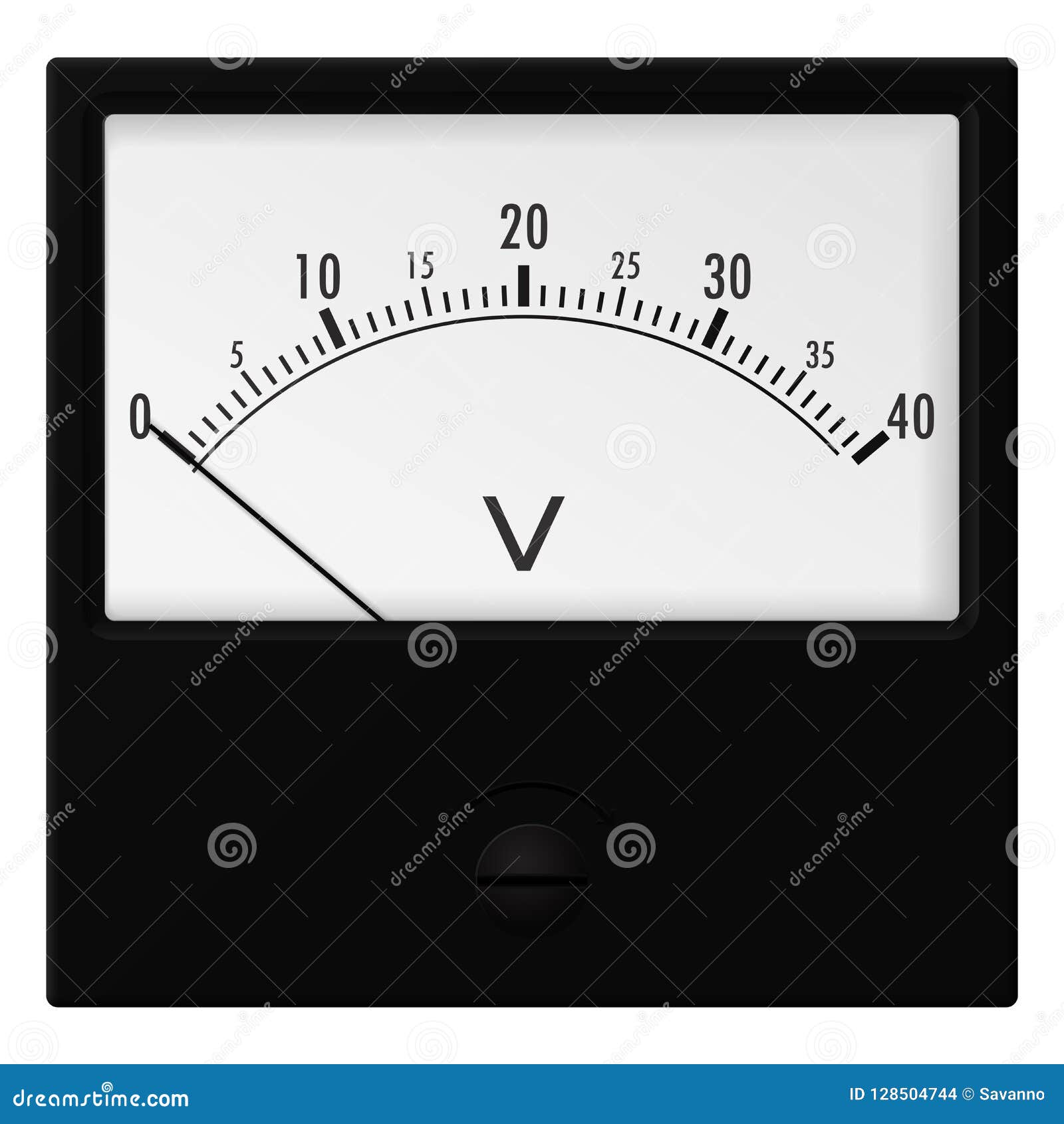 Black voltmeter stock vector. Illustration of vector 128504744