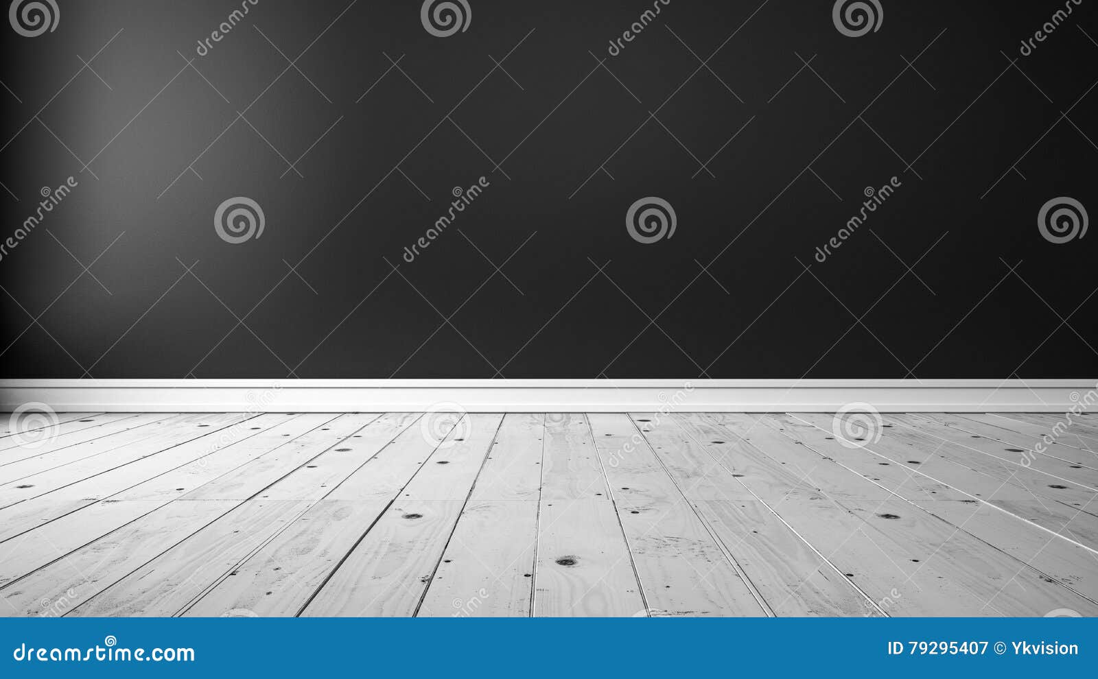 Black Wall And White Wooden Floor Stock Image - Image of grunge, modern