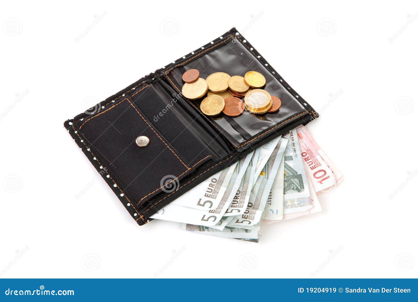 Black Wallet With Euro Money Royalty Free Stock Images - Image: 19204919