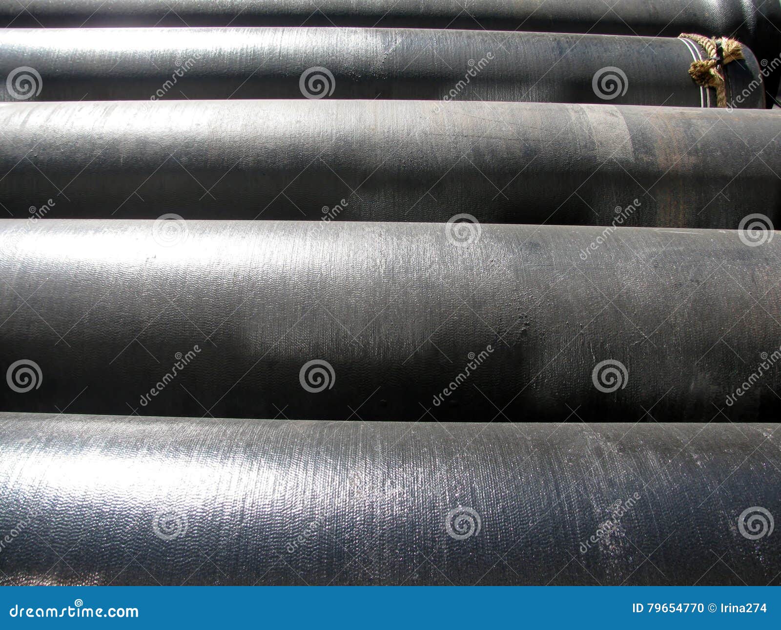 Black Water Pipes of Large Diameter Stock Photo Image of arrange