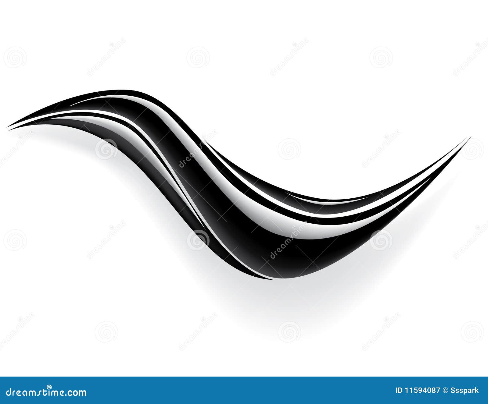 Black wave vector stock vector. Illustration of abstract - 11594087