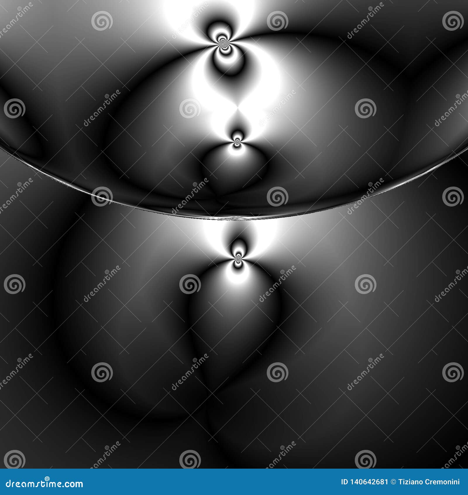 Black and White Abstract Background, Digital Illustration Stock