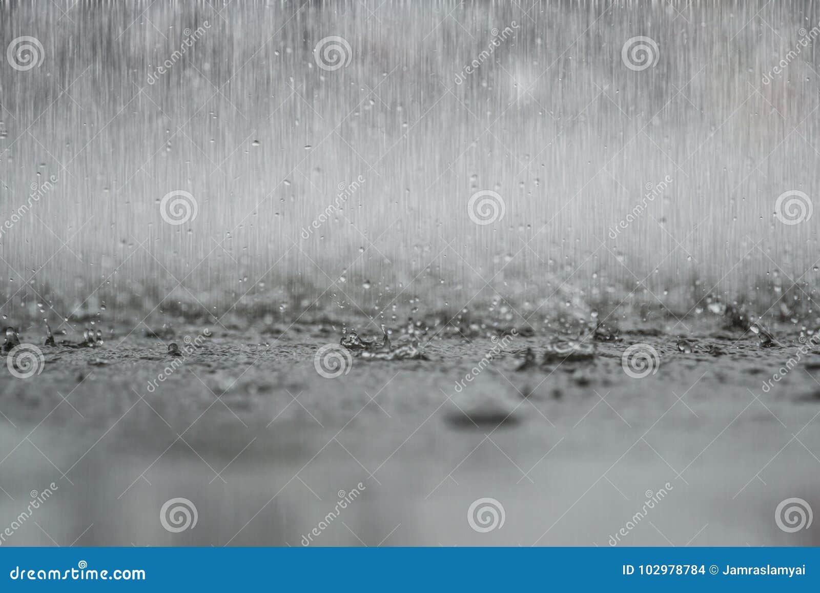 black white abstract background raindrop on the ground.