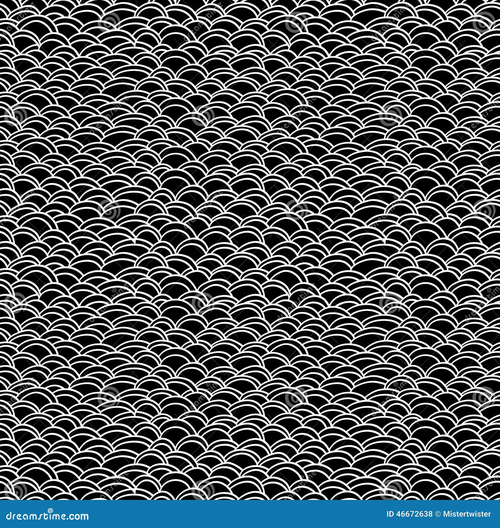 Abstract Black Wavy Lines White Scrapbook Paper