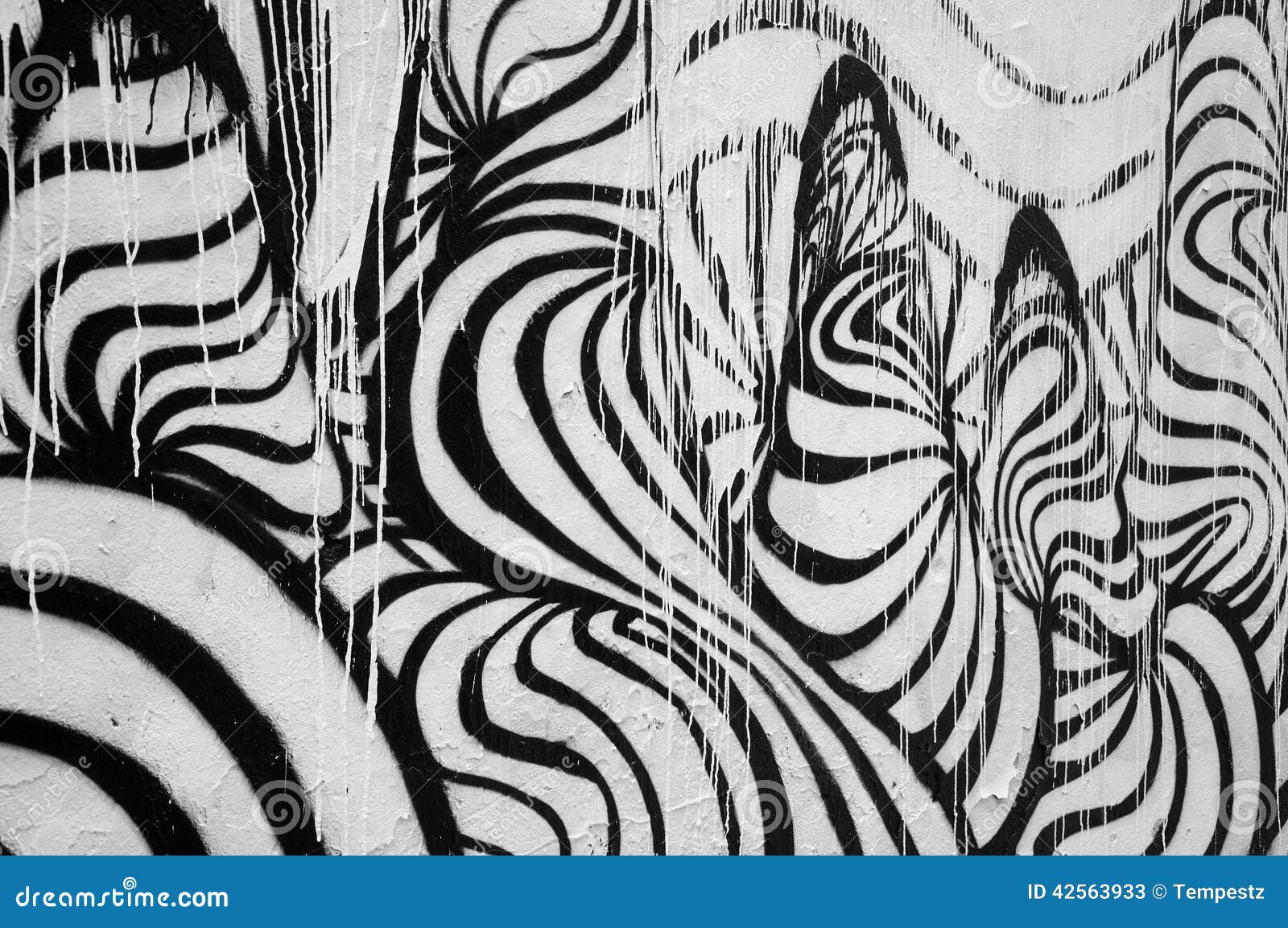 Black and White Abstract Painting Stock Image Image of background