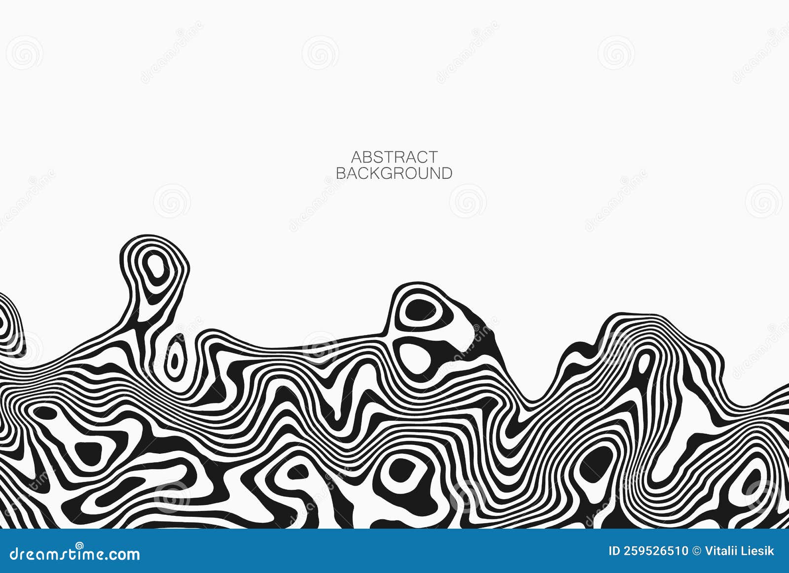 Black and White Abstract Striped Background. Optical Illusion Stock