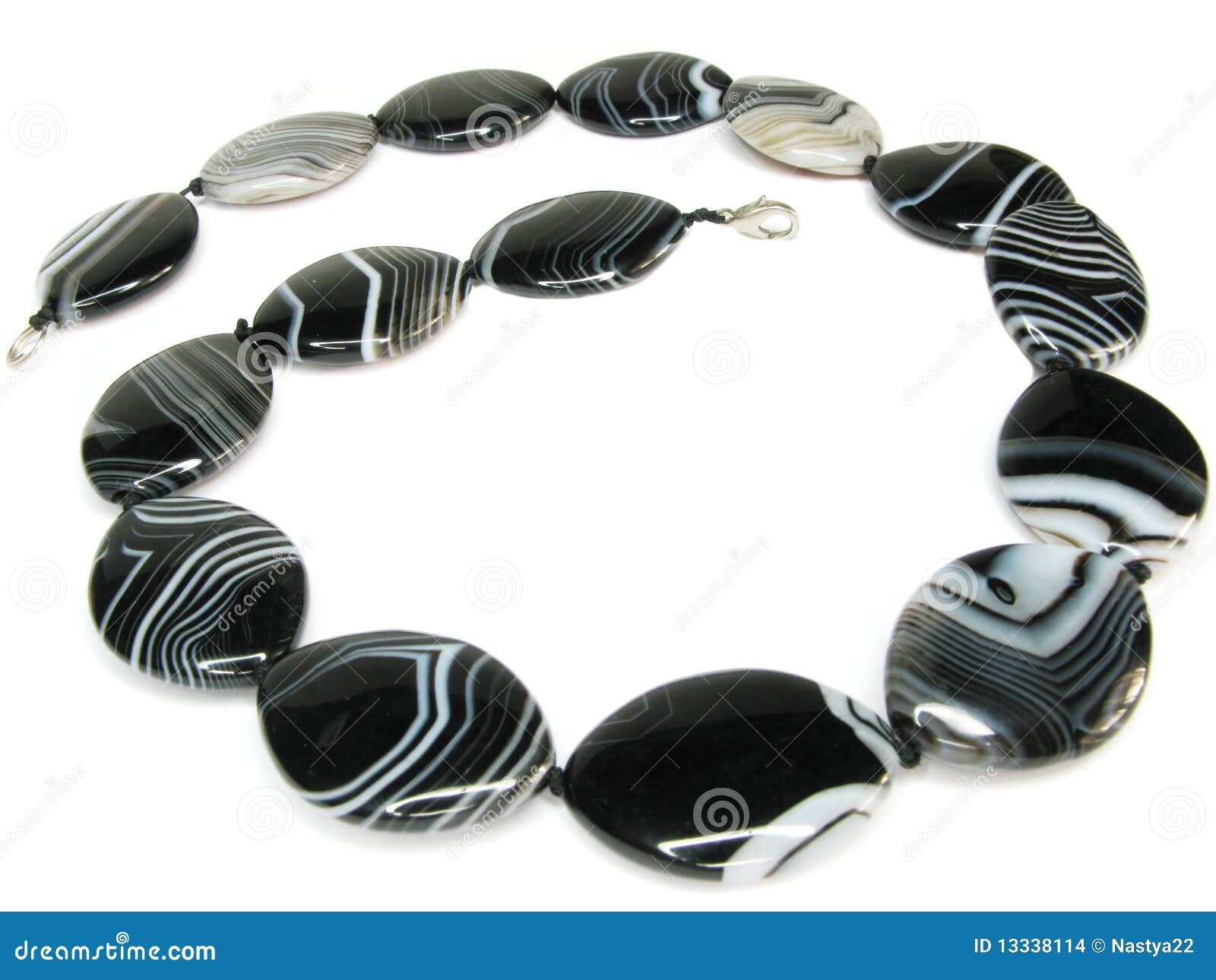 Black and White Agate Beads