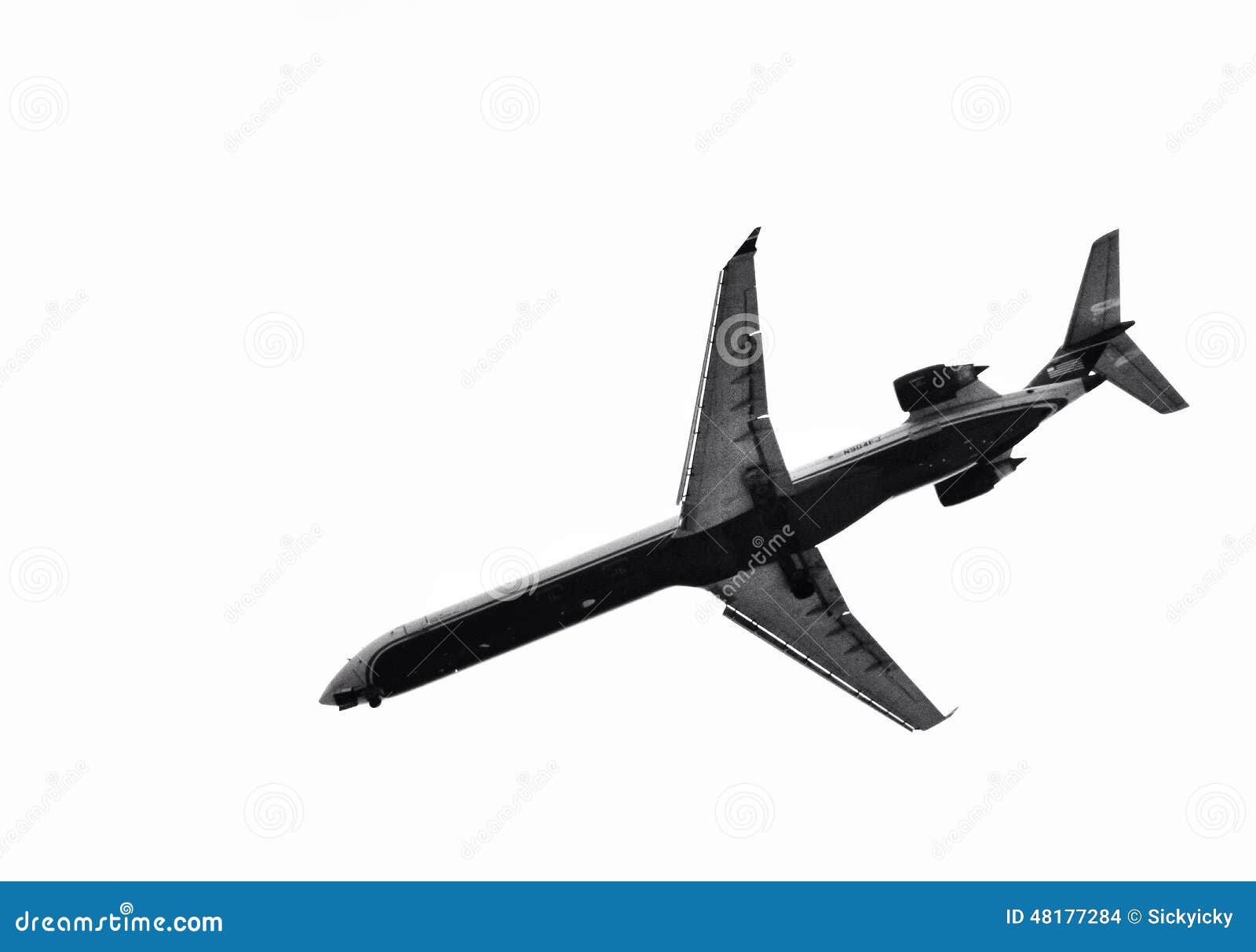 Black and white airplane stock photo. Image of landing 48177284
