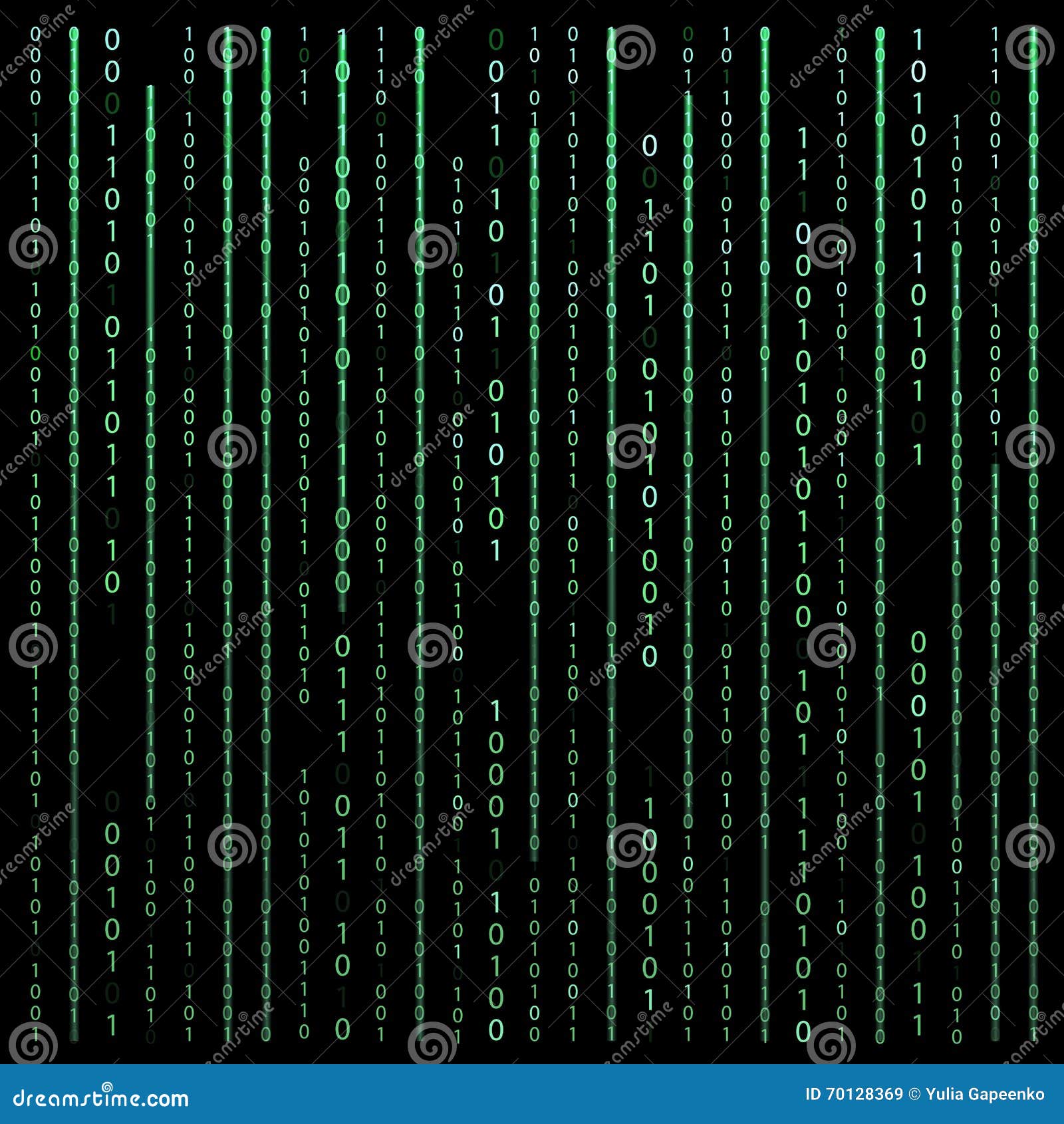 Black And White. Algorithm Binary Code With Digits On Background Stock ...