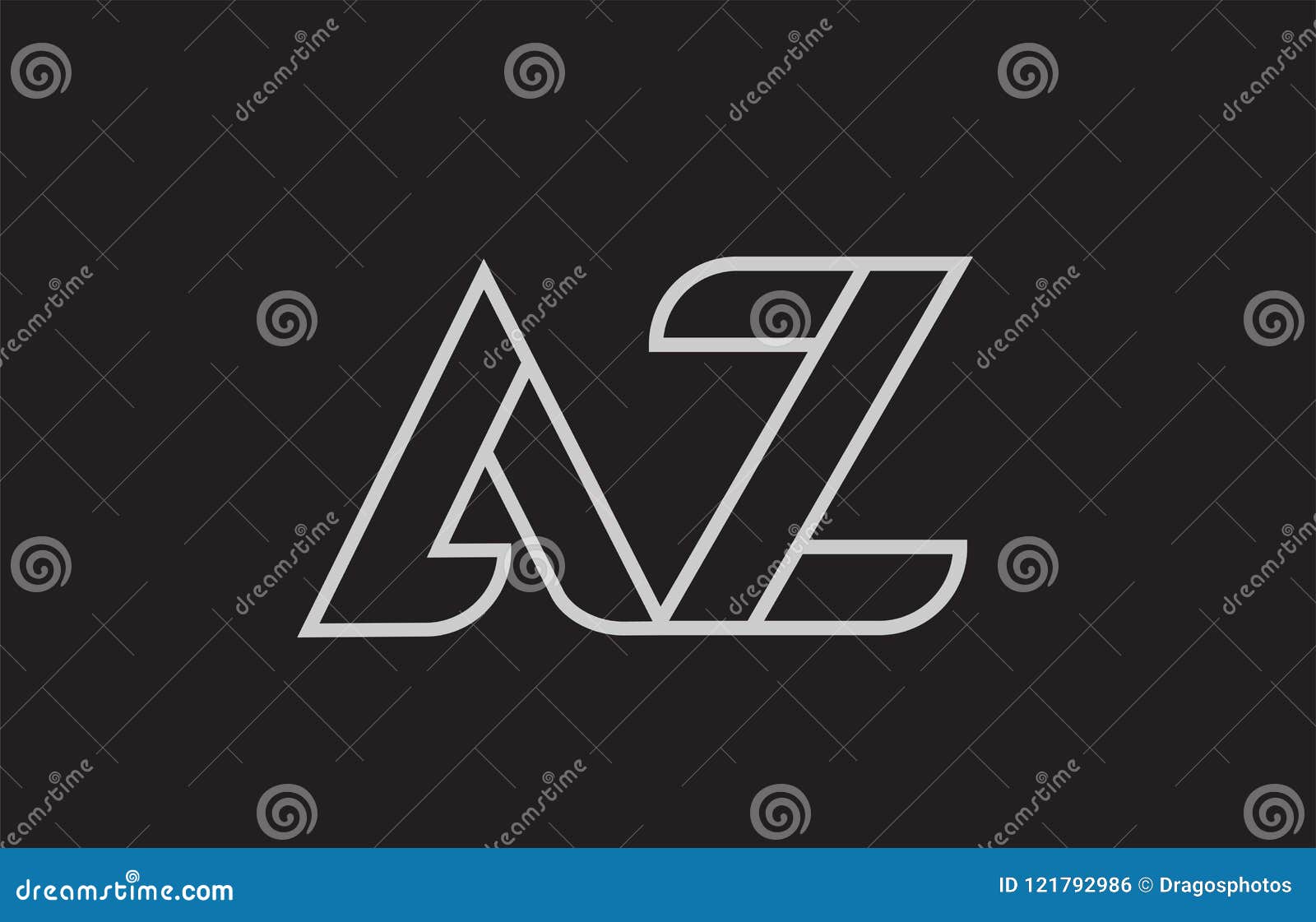 Black and White Alphabet Letter Az a Z Logo Combination Stock Vector ...