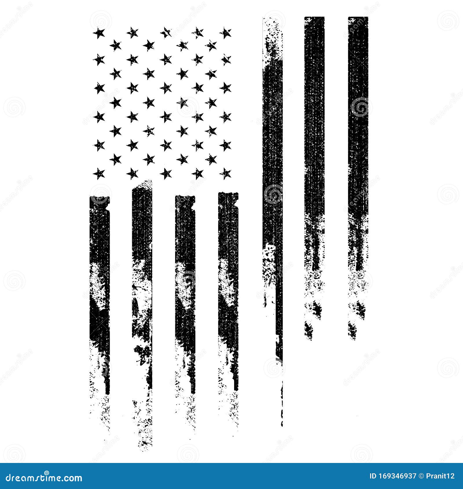 Black and White  United States  Grunge Usa Flag Vector Design Stock  Vector  Illustration of stripes abstract 202561319