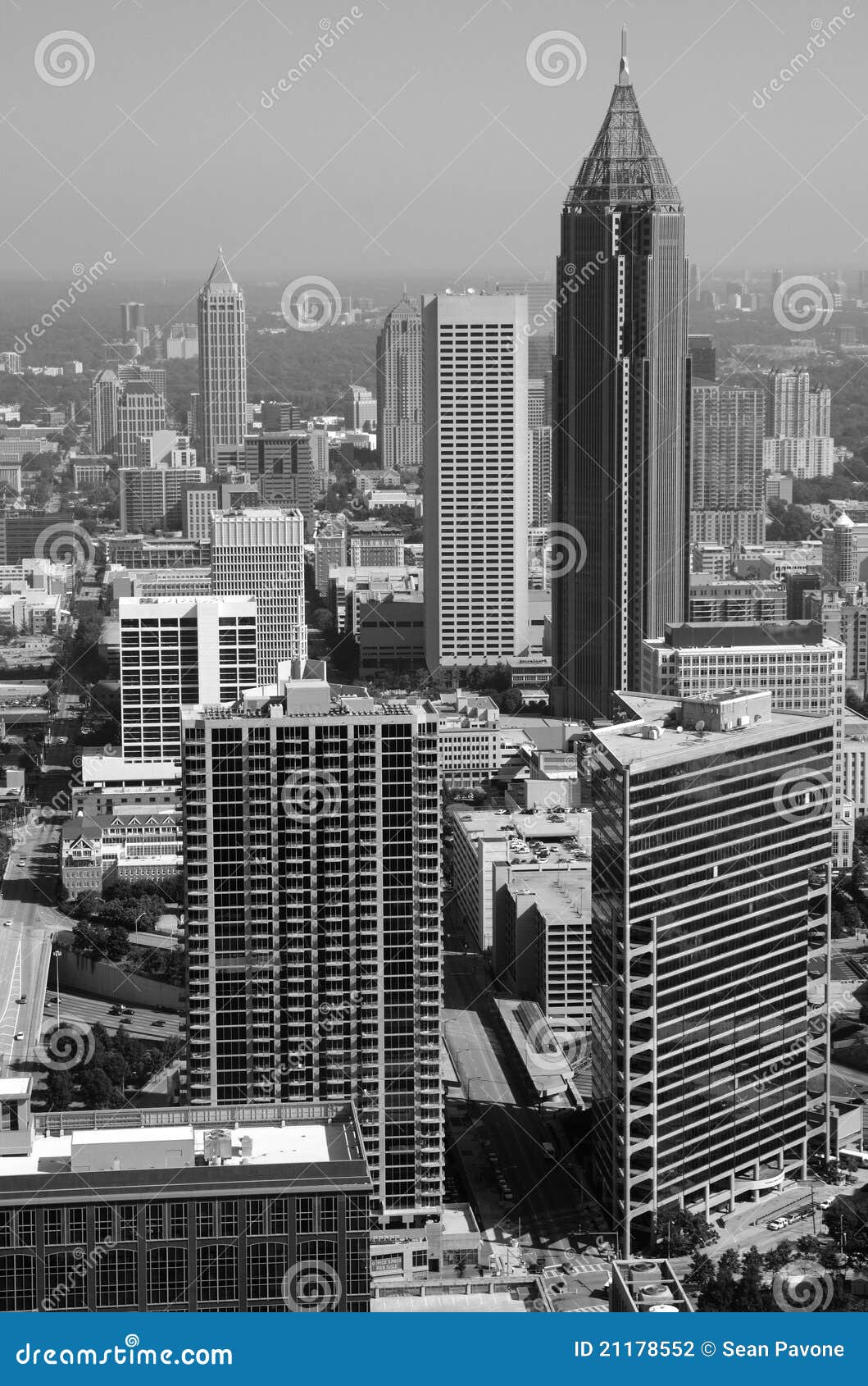 Black and White Atlanta stock photo. Image of location 21178552