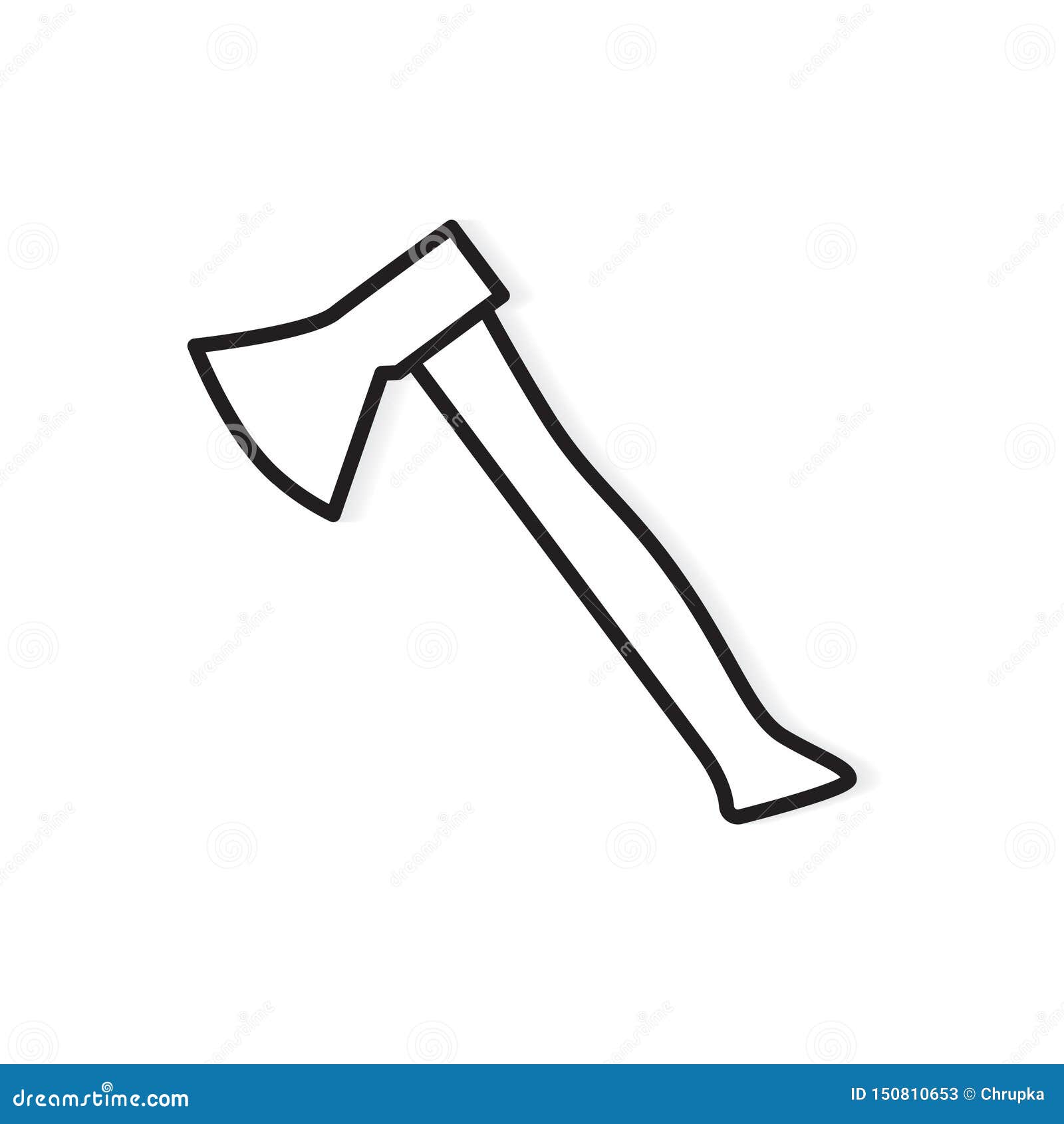 microscopisch Laatste Sceptisch Black and white axe icon stock vector. Illustration of kill - 150810653