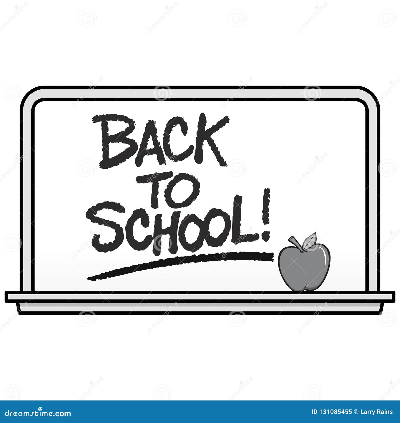 Black And White Back To School Whiteboard Stock Vector Illustration Of University Cartoon