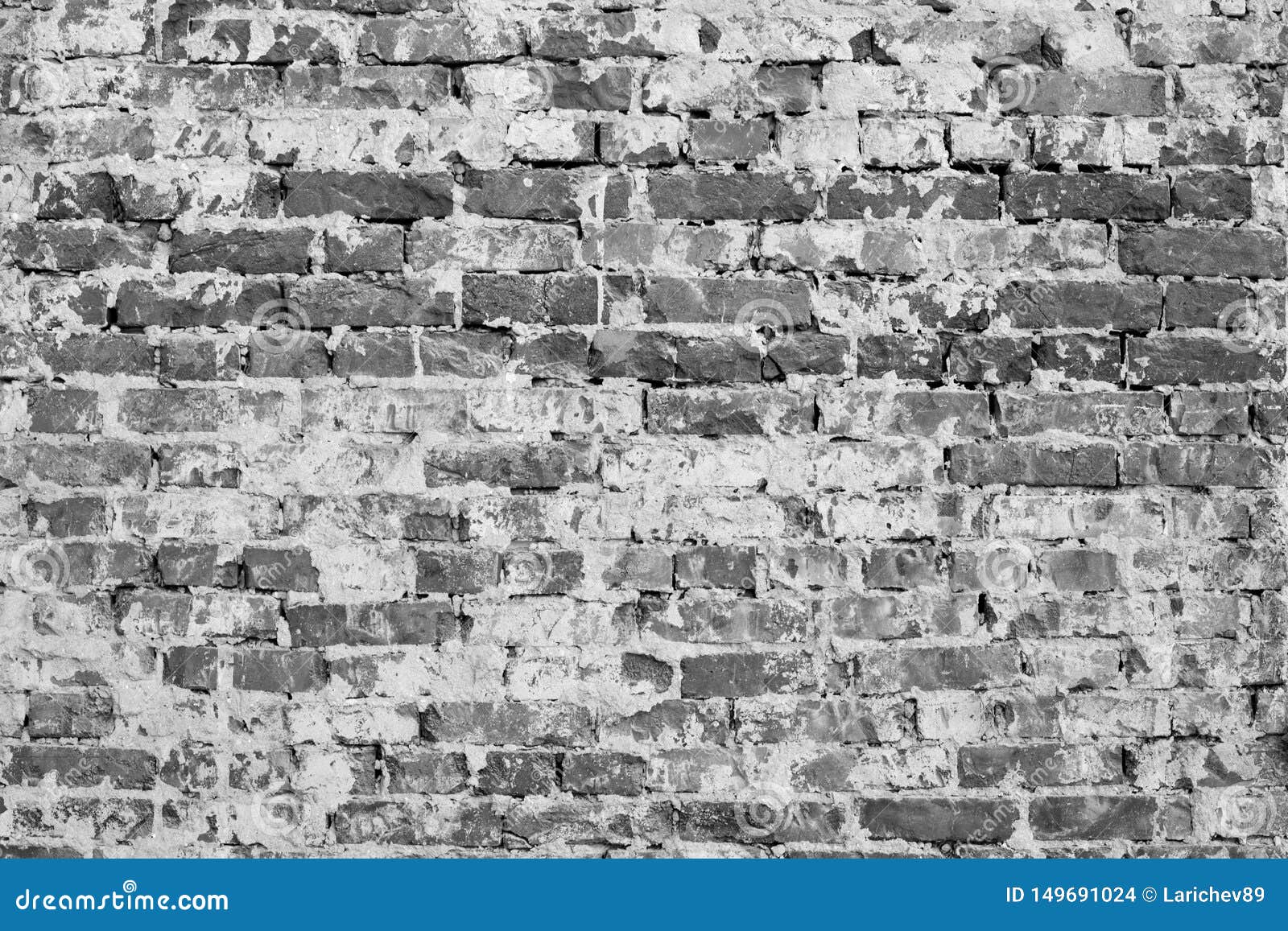 Black and White Background of Old Brick Wall Stock Photo Image of