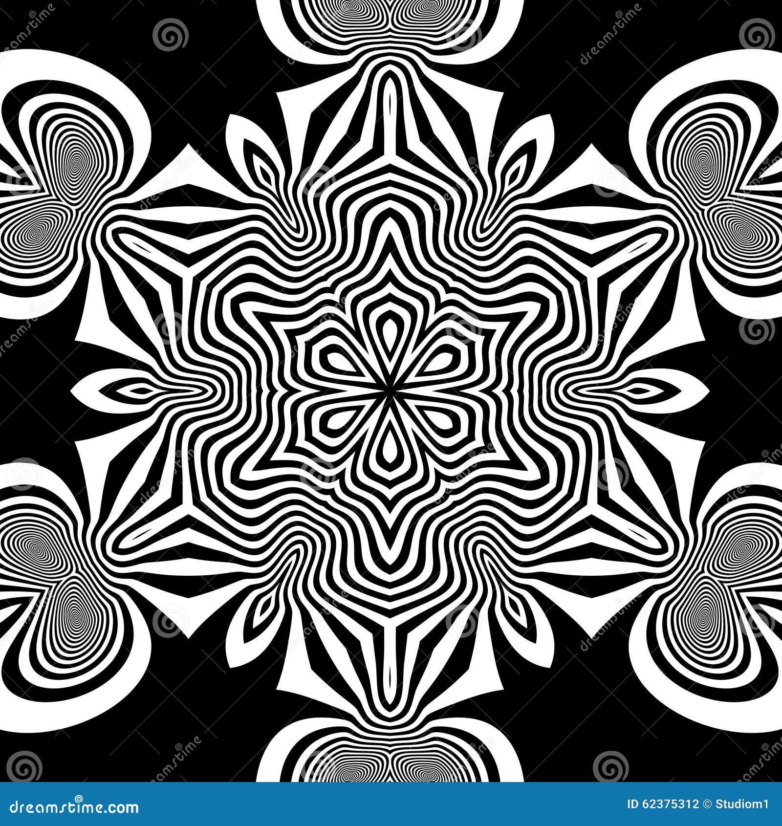Black and White Background. Vector Illustration. Stock Vector