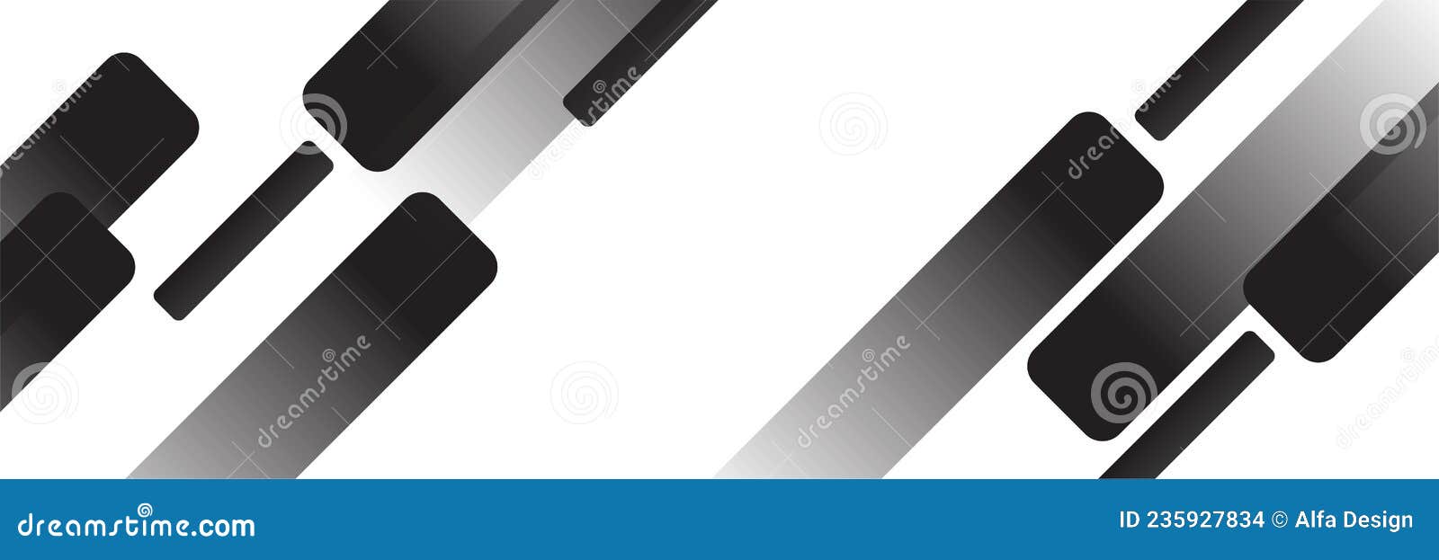 Black and White Banner Background. Vector Abstract Graphic Design