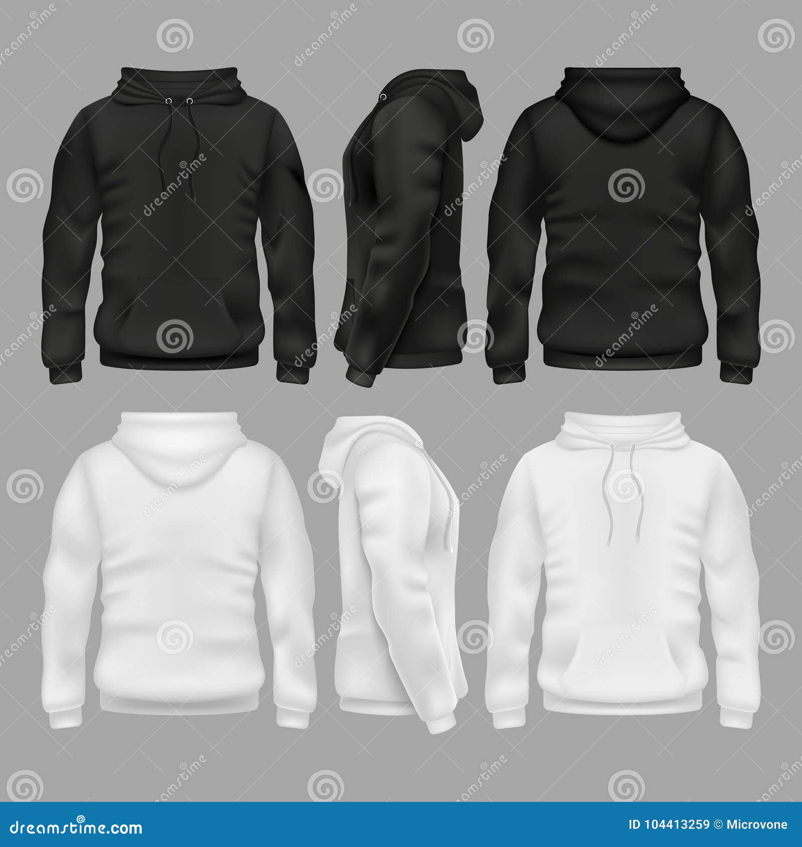 Mens Pullover Pocket Hoodie Stock Illustration - Download Image Now - Hooded  Shirt, Sweatshirt, Vector - iStock