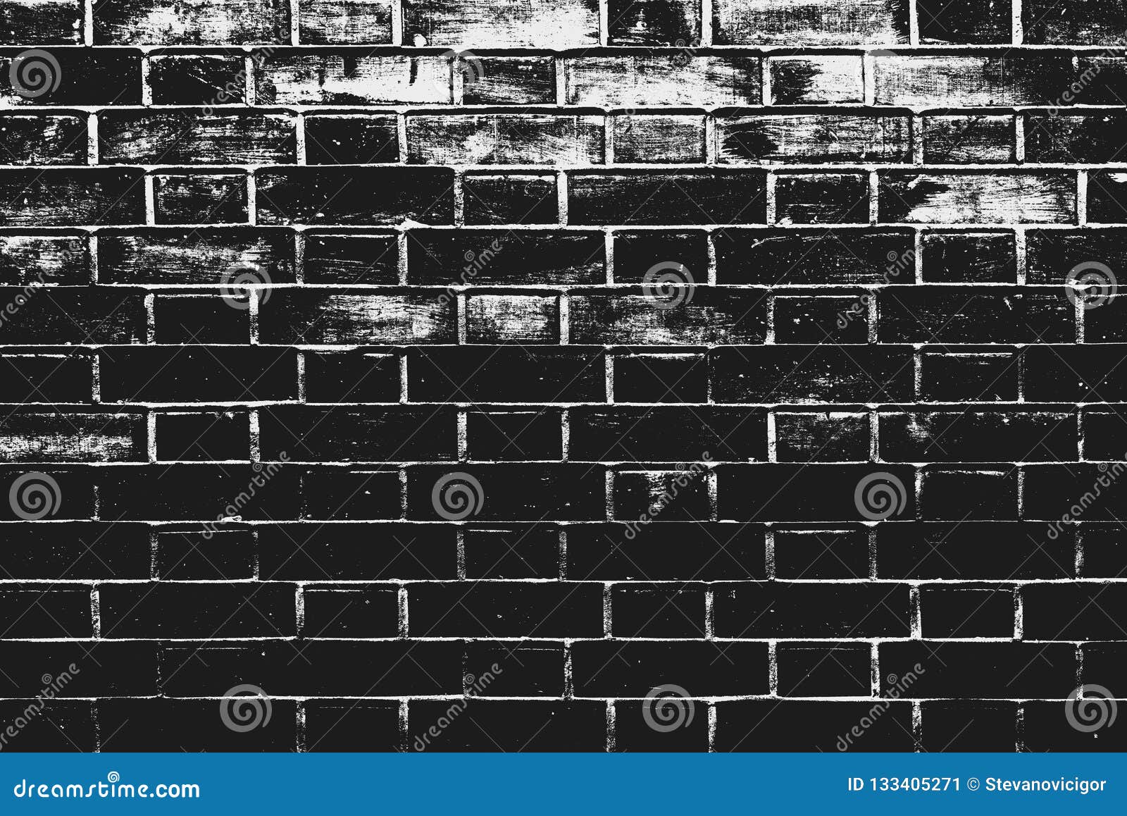 Black and White Brick Wall Pattern As Background Stock Image Image of