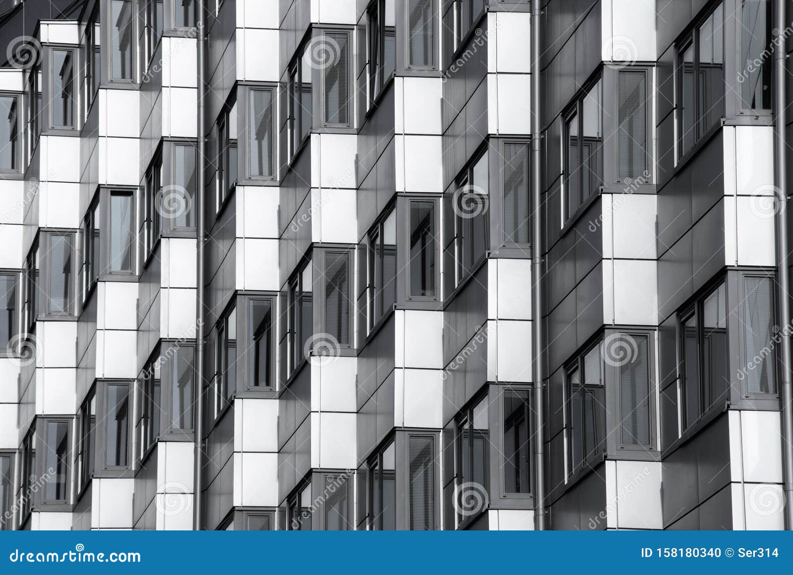 Black and White Building Facade Stock Photo Image of perspective