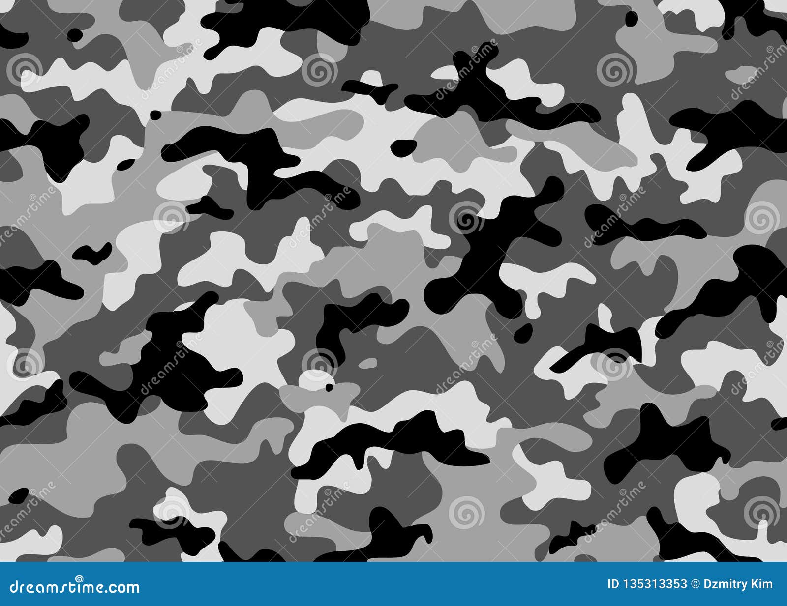 black and white camouflage repeats seamless. masking camo. classic clothing print.  monochrome pattern