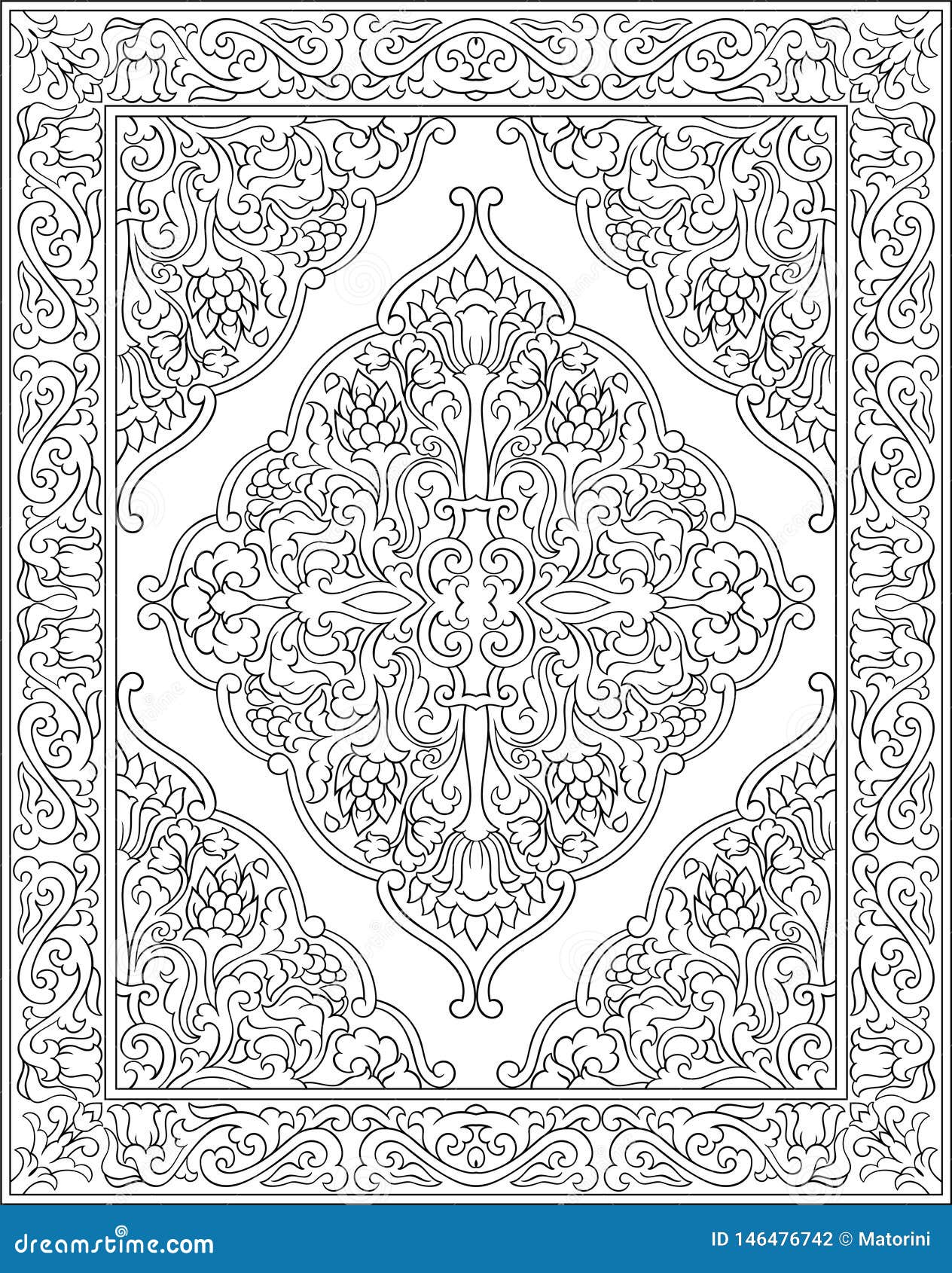 Black and white carpet stock vector. Illustration of mosaic - 146476742
