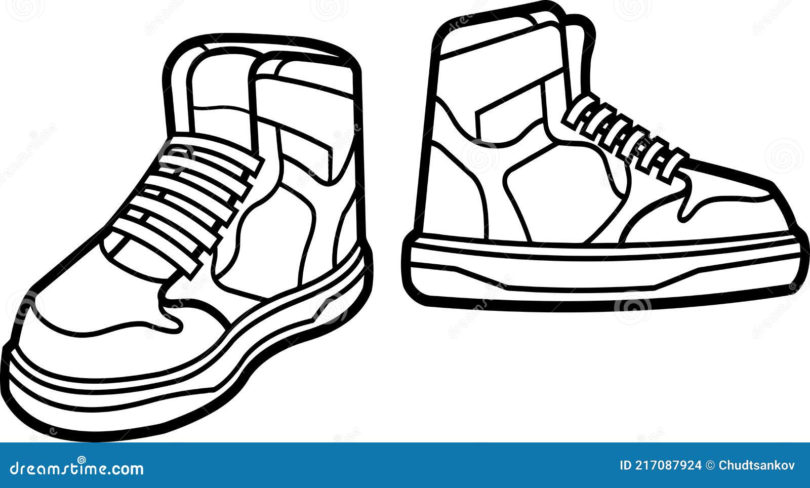 Black and White Cartoon Modern Sneakers Stock Vector - Illustration of element, fitness: 217087924 Black and White Cartoon Modern Sneakers Stock Vector - Illustration of element, fitness: 217087924