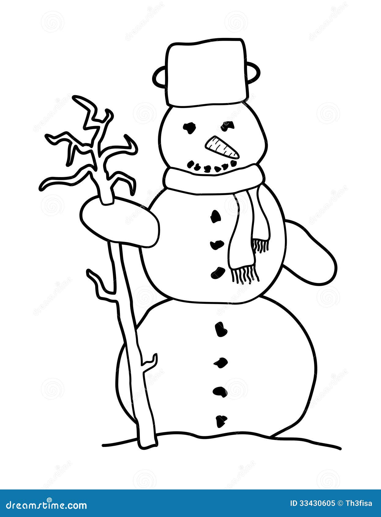 snowman clipart free black and white - photo #43