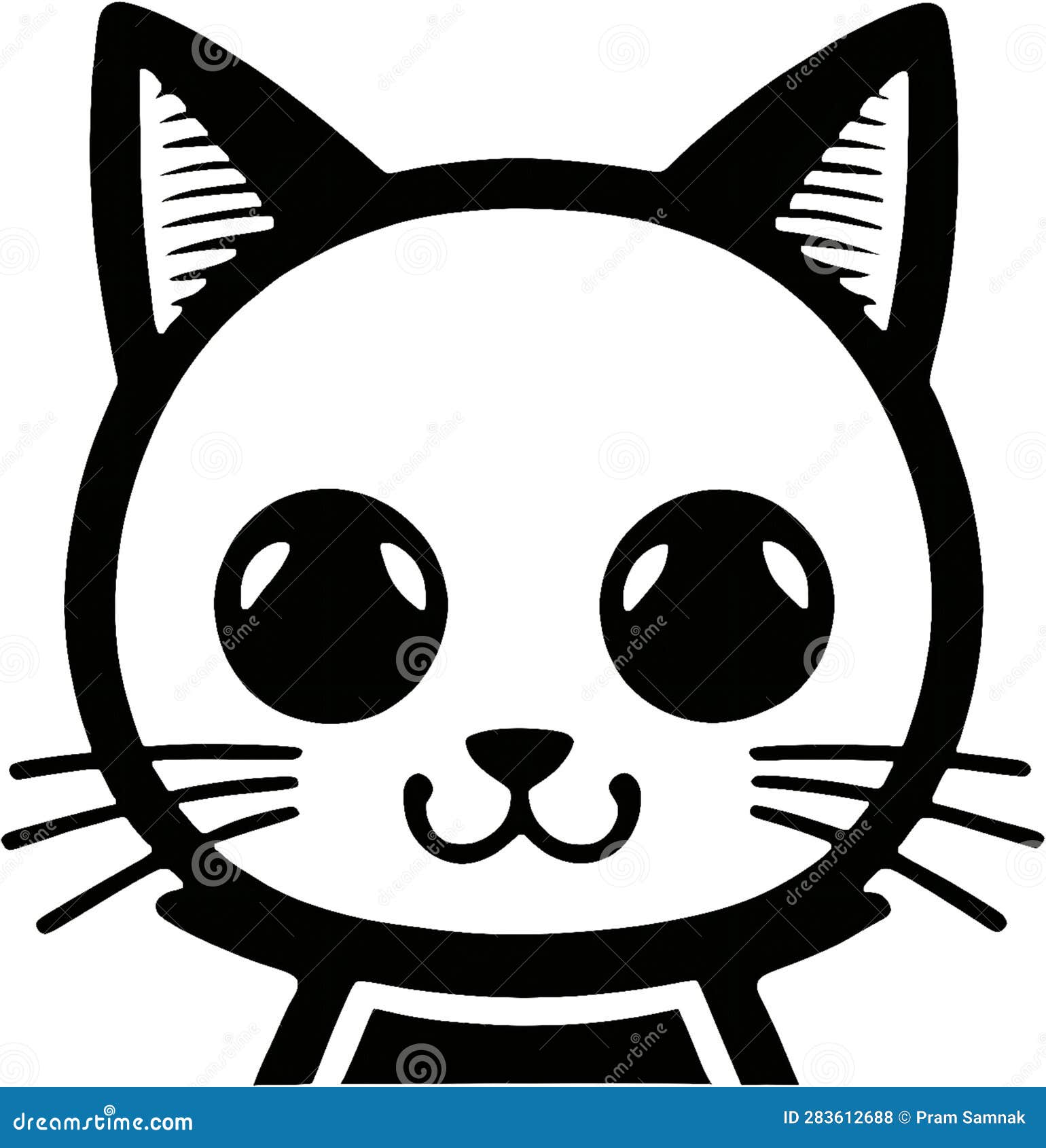 Cat Clipart-icon style cat simple drawing