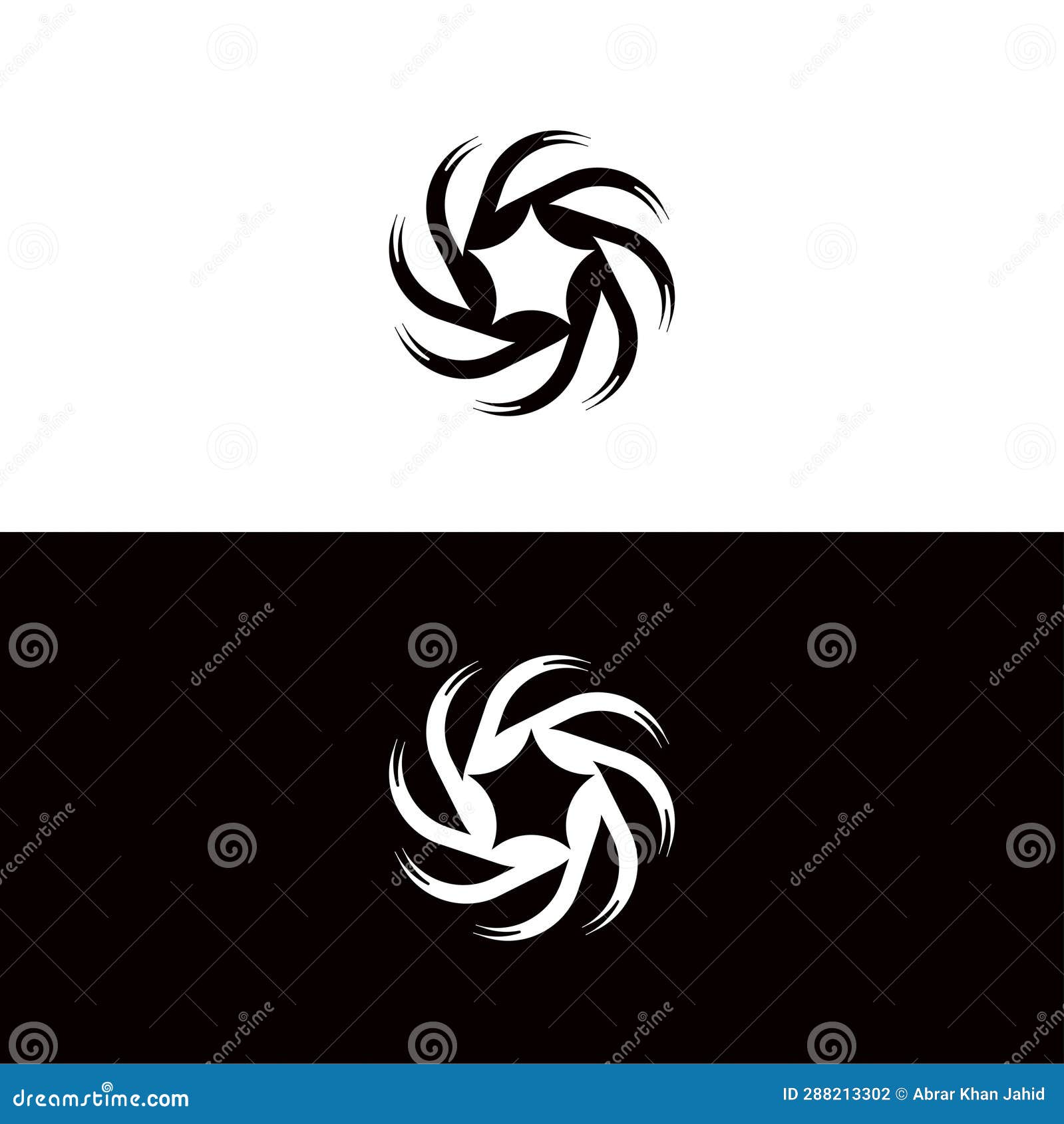 Black and White Circle Vector Logo Template Stock Vector Illustration of geometry, ring 288213302