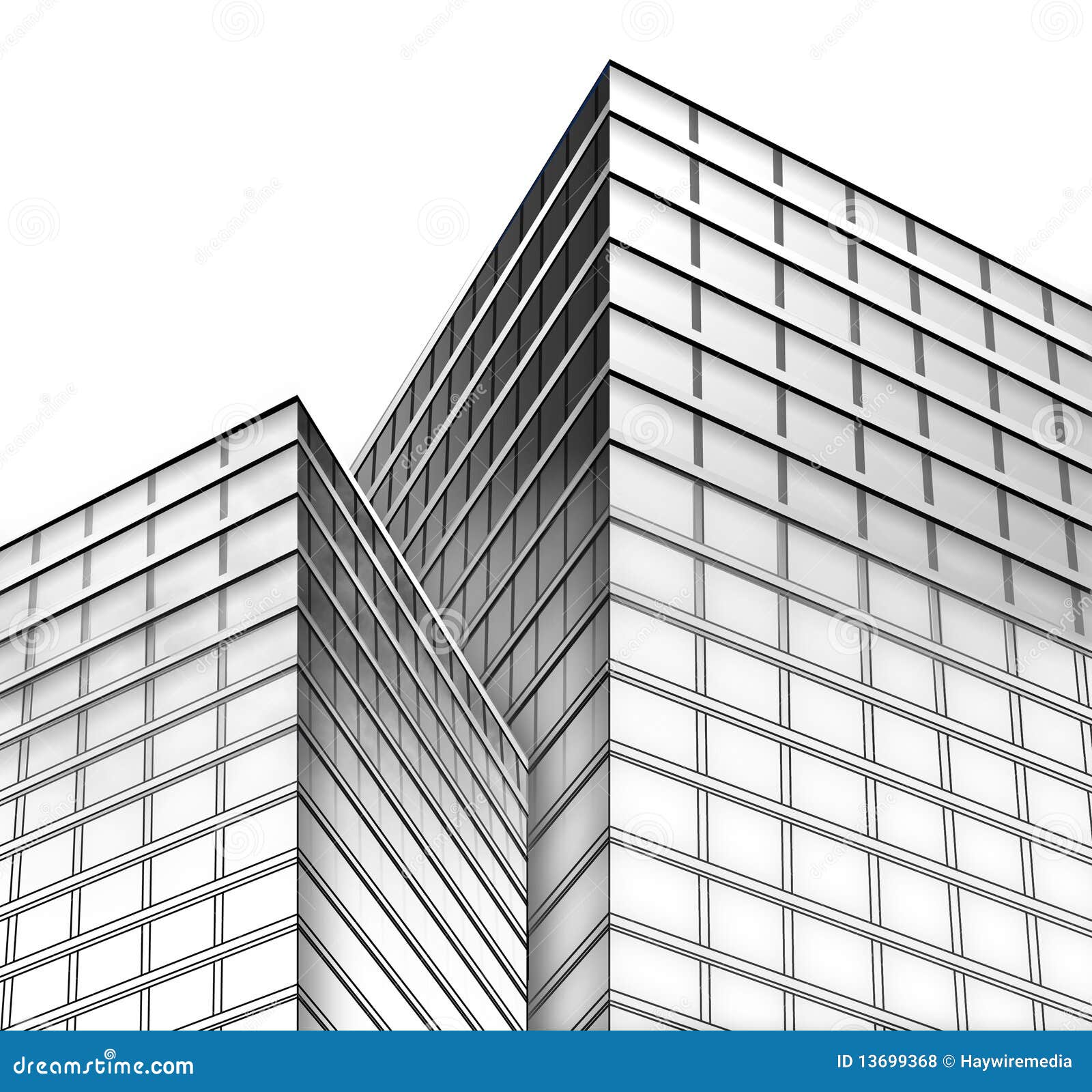 Black and White City Buildings Stock Illustration Illustration of