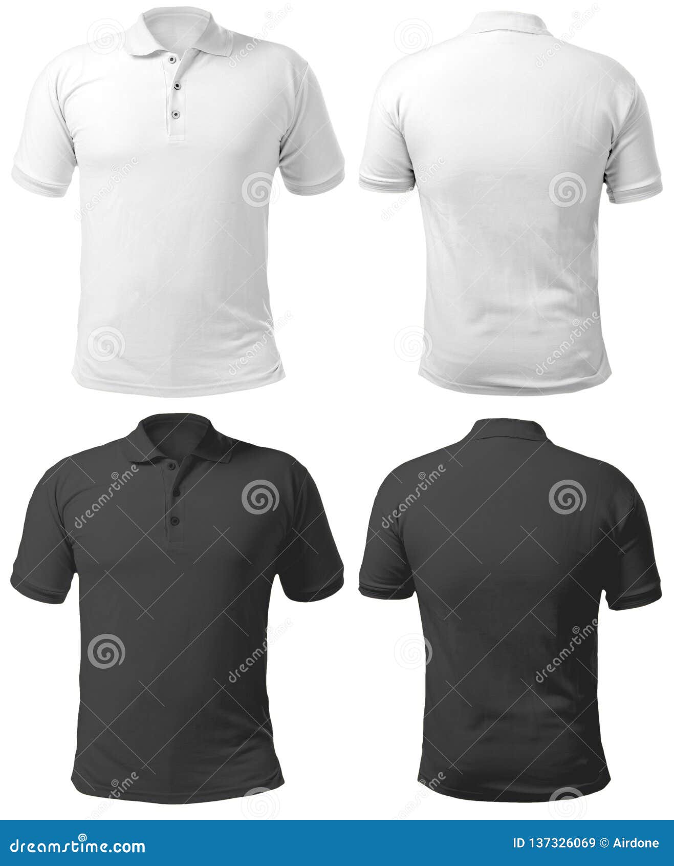 Black and White Collared Shirt Design Template Stock Image - Image of ...